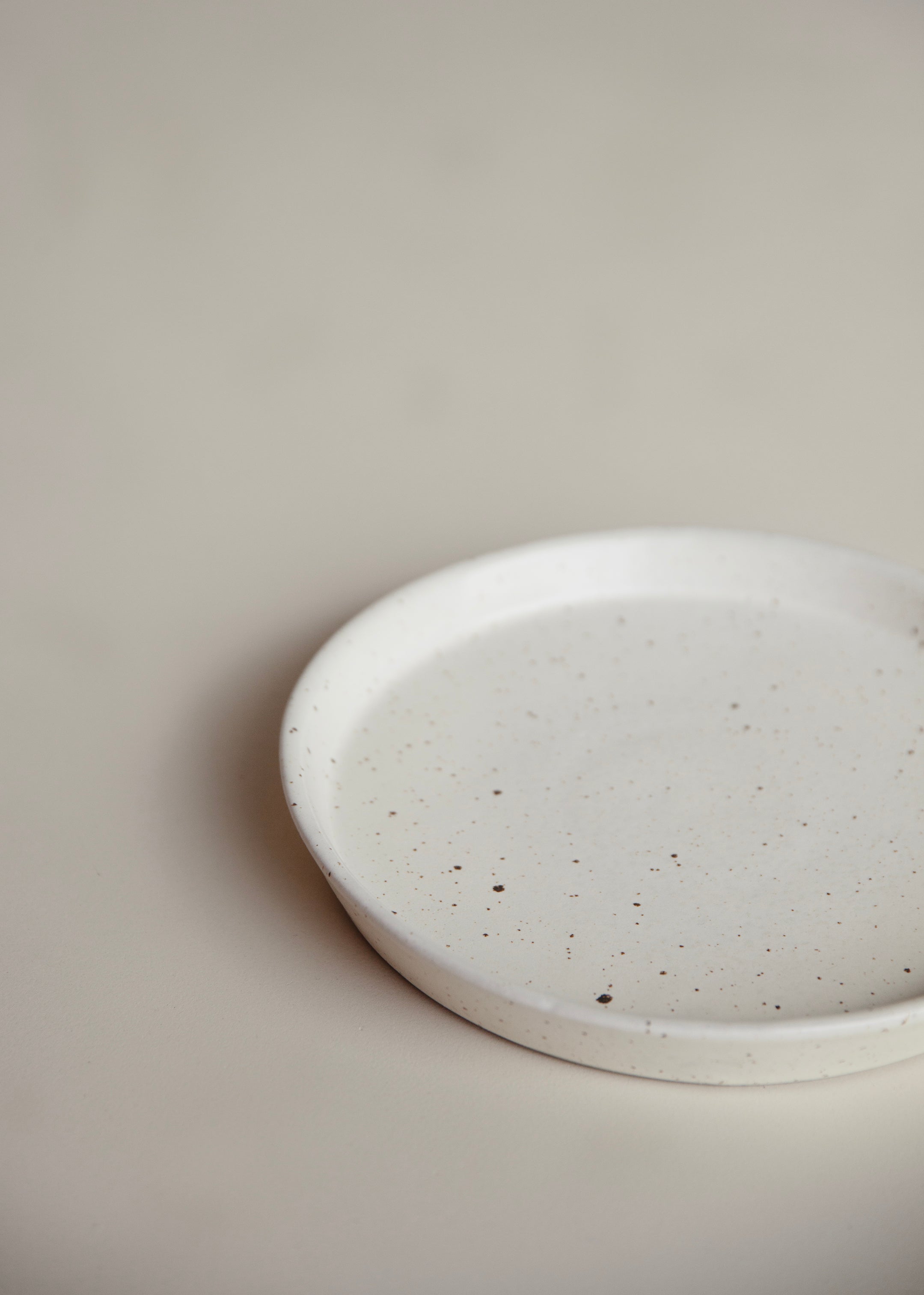 Kirana Plate / Speckled White