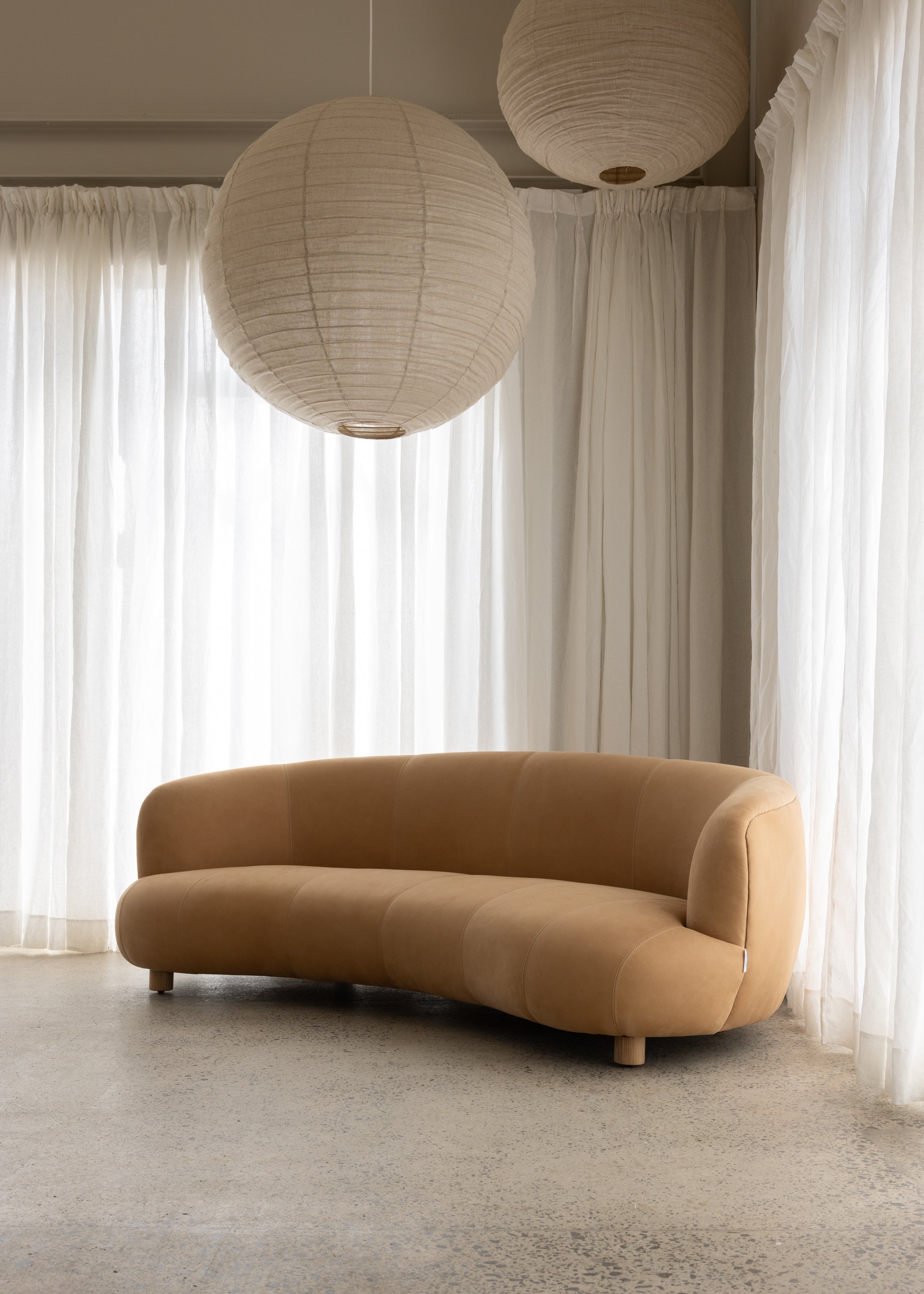 Tribecca Sofa 3 Seat / Leather / Latte