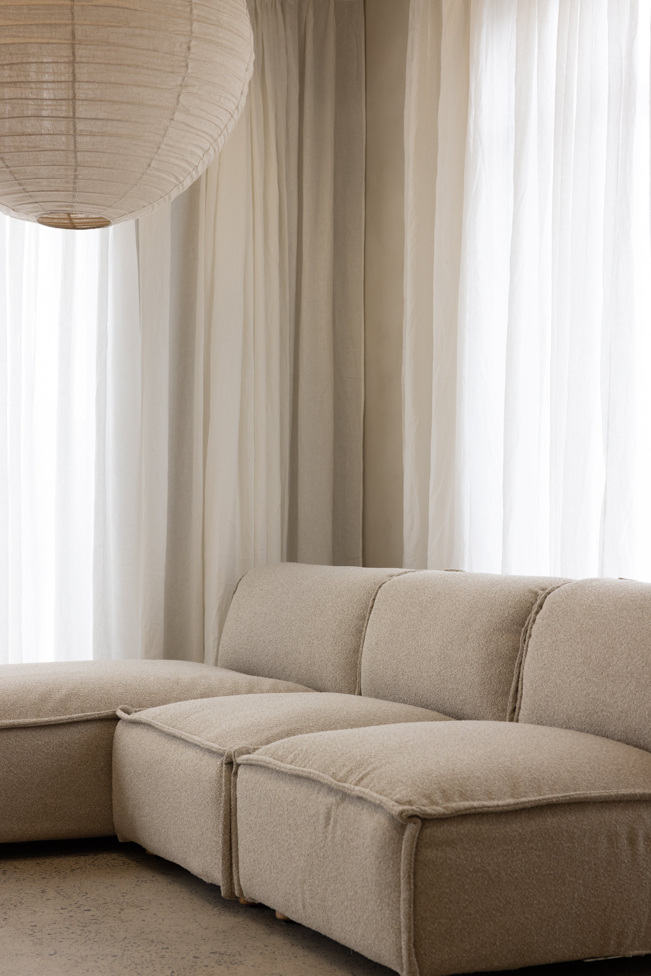 Brownsville L Sofa Right / Boucle / Natural