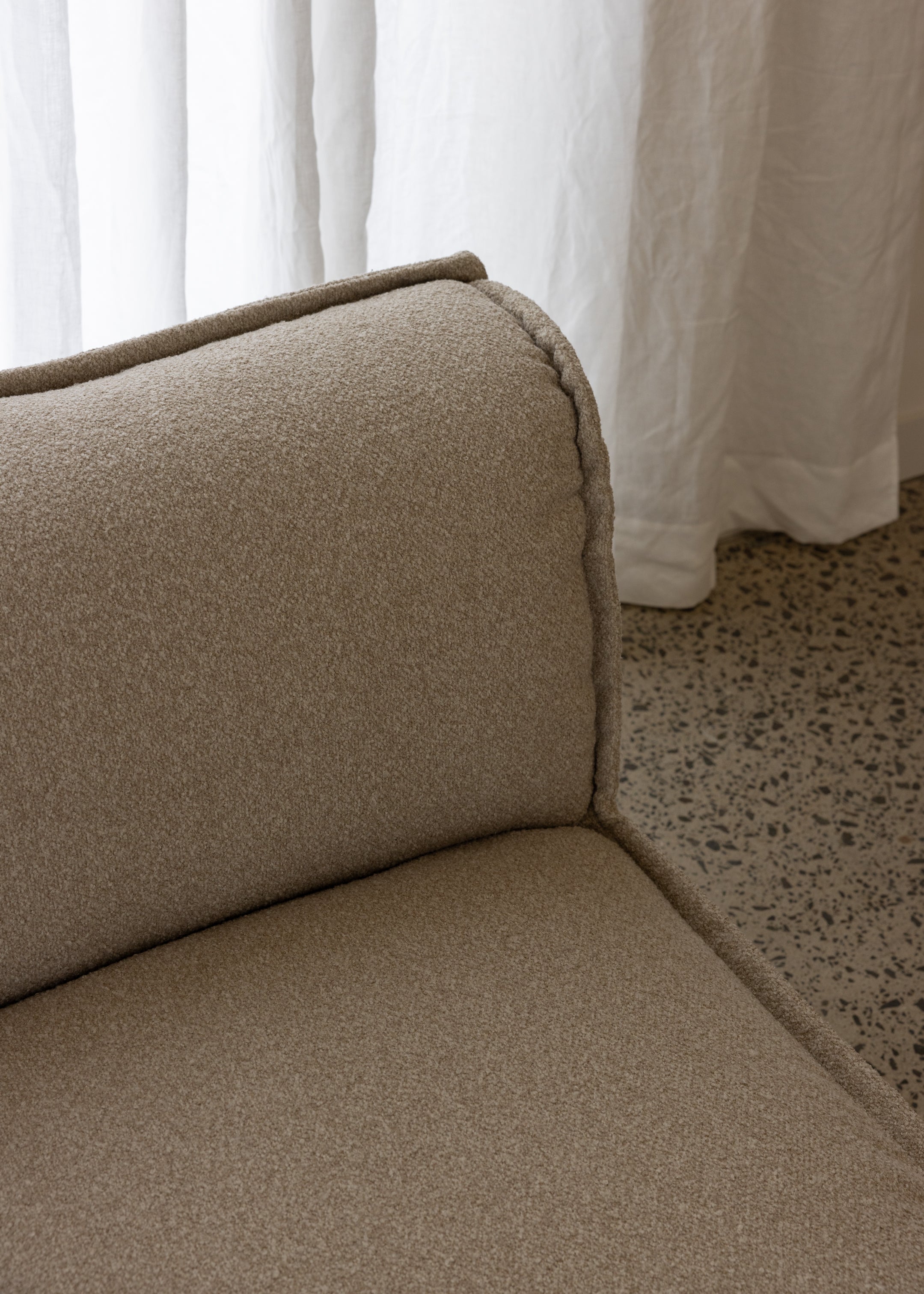 Brownsville L Sofa Right / Boucle / Natural