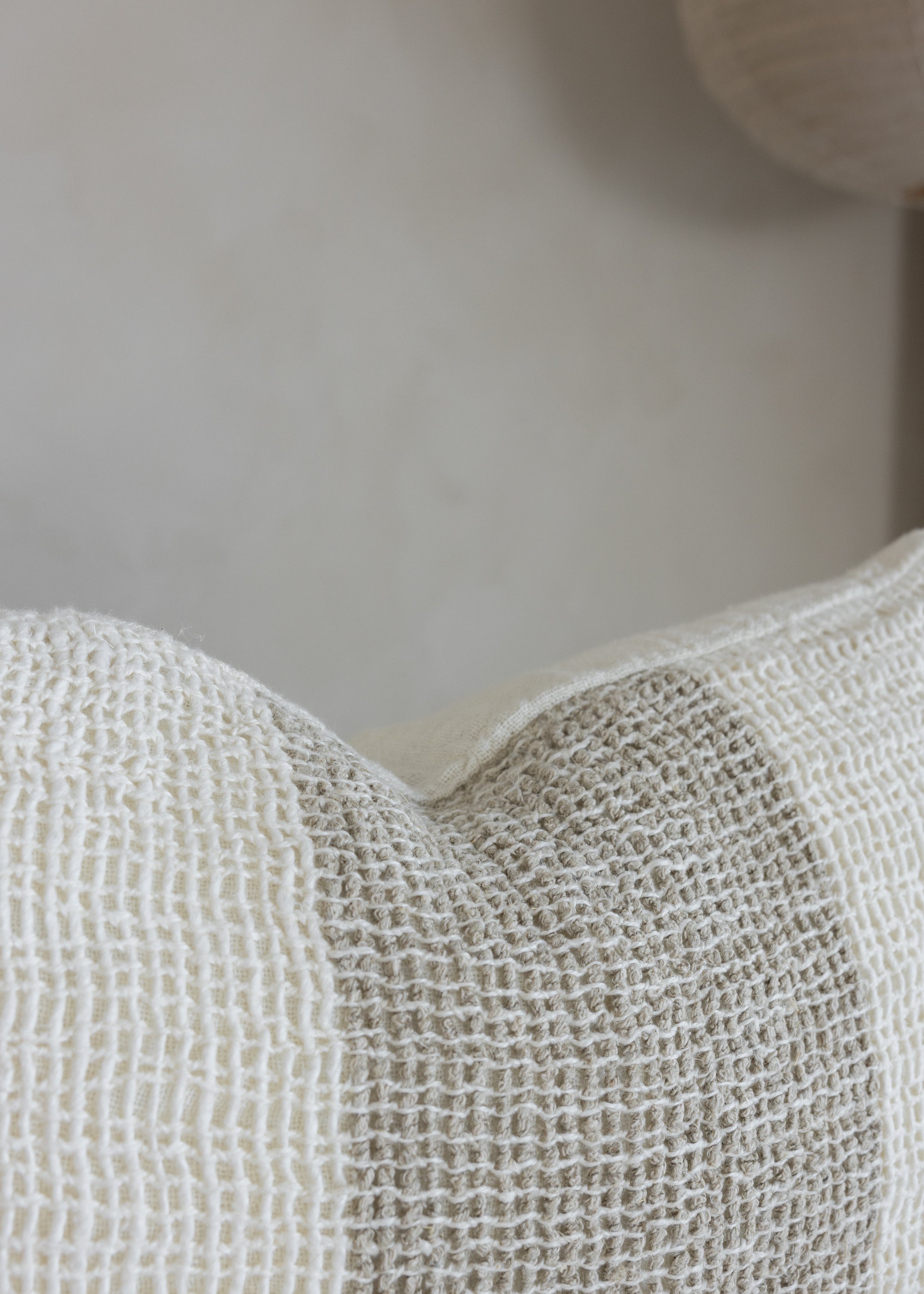 Coco Linen Cushion Cover / Ivory & Natural