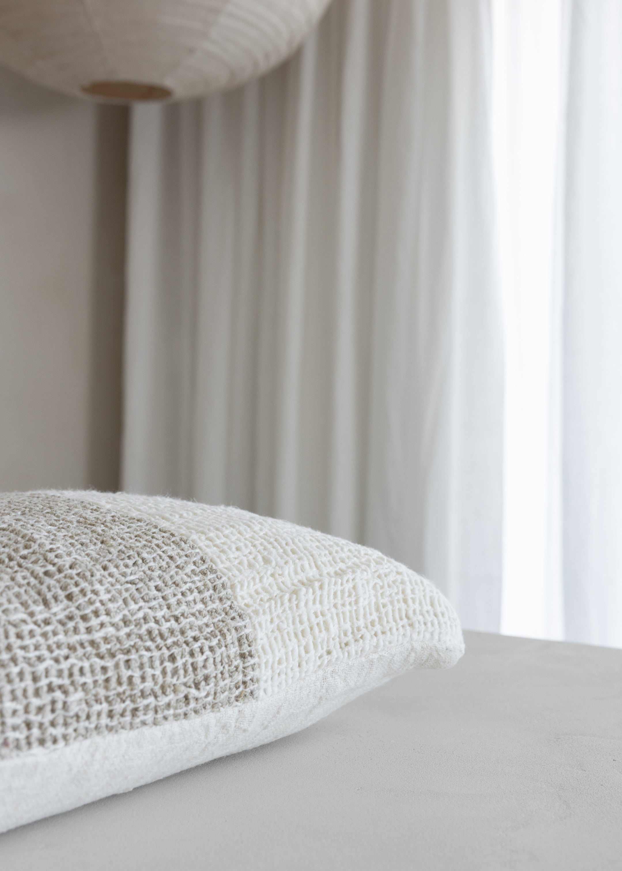 Coco Linen Cushion Cover / Ivory & Natural