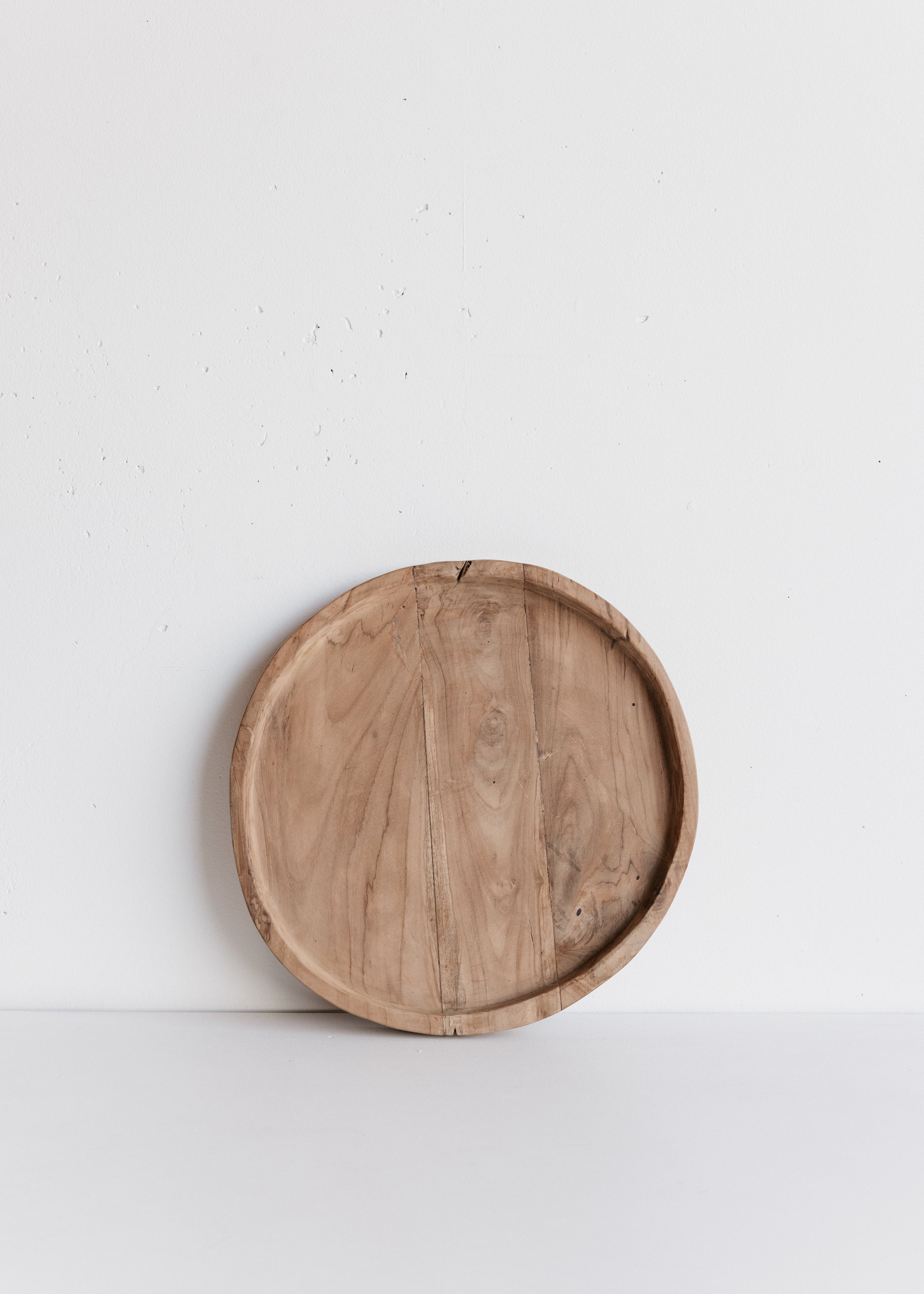 Rustic Round Wooden Tray / Medium