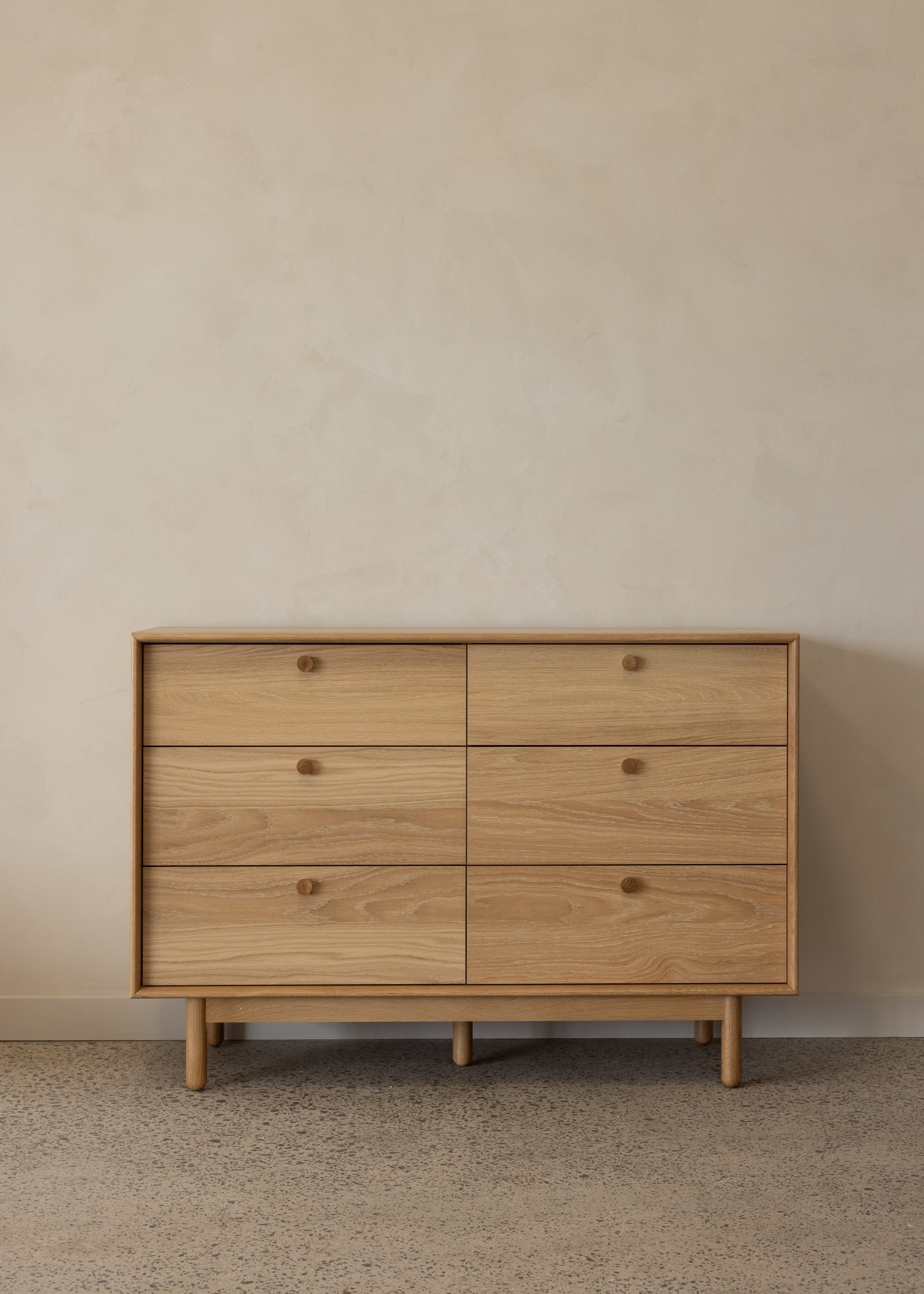 Copenhagen 6 Draw Lowboy / Oak
