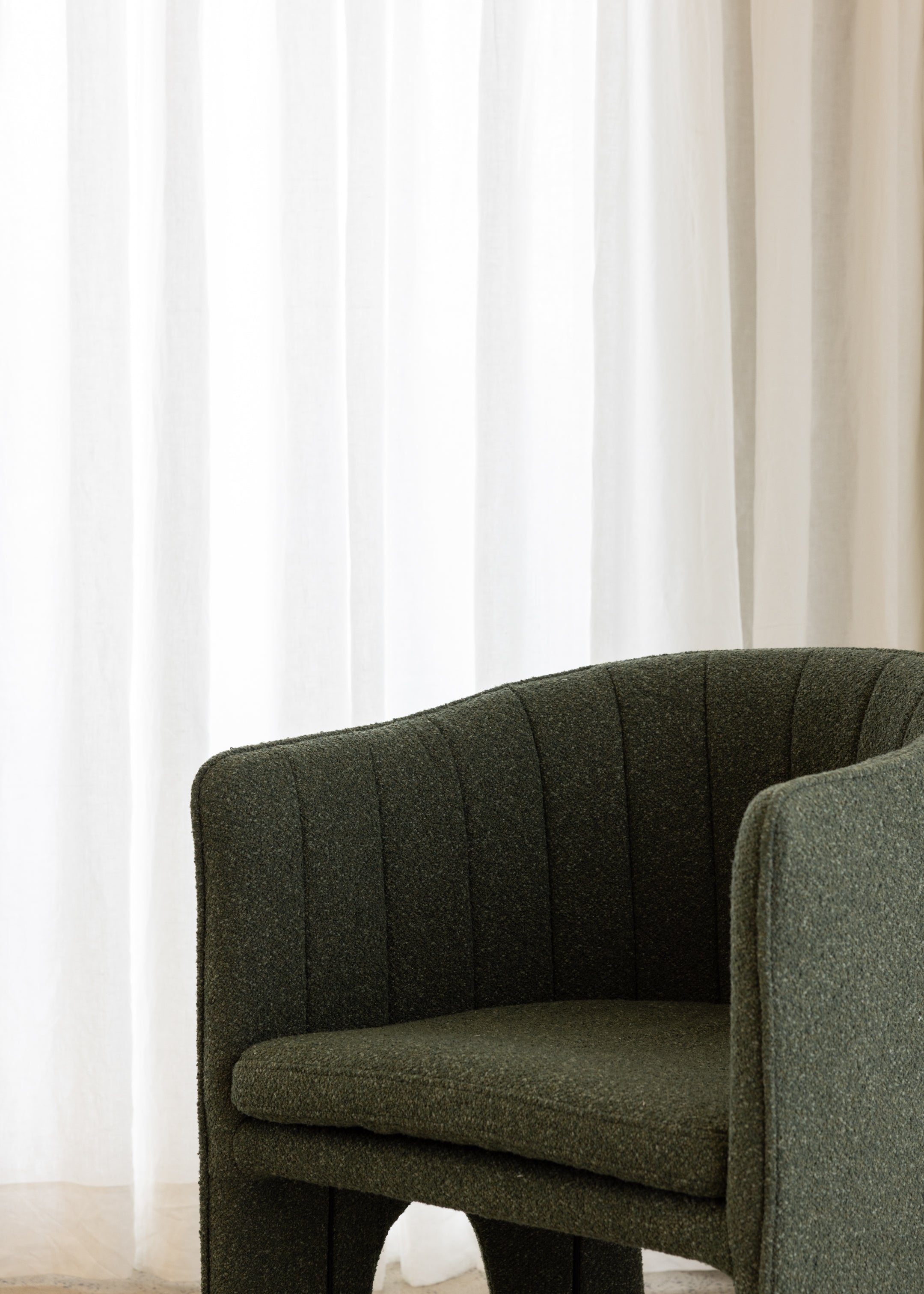 Milano Dining Chair / Boucle / Green