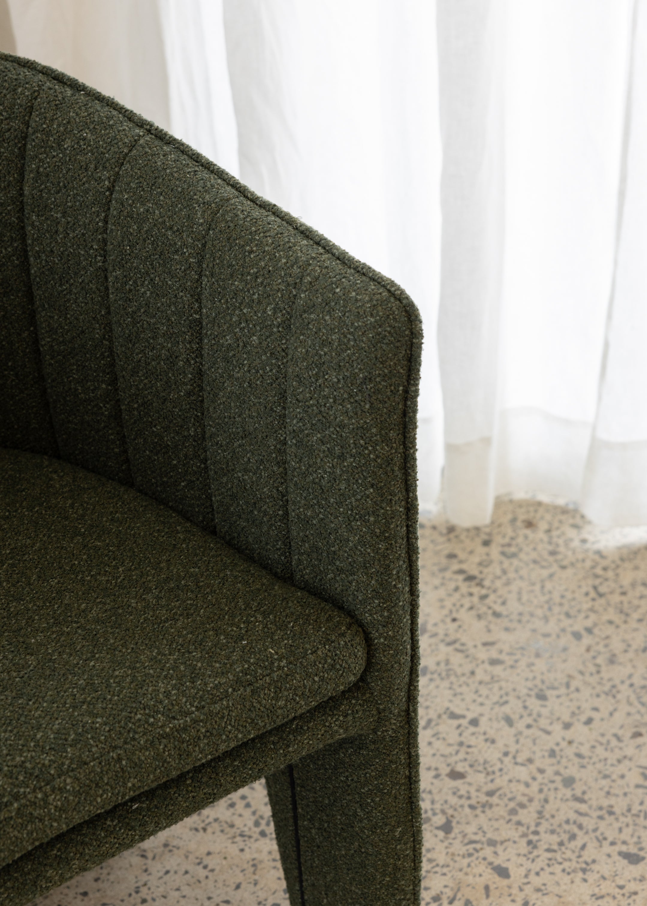 Milano Dining Chair / Boucle / Green
