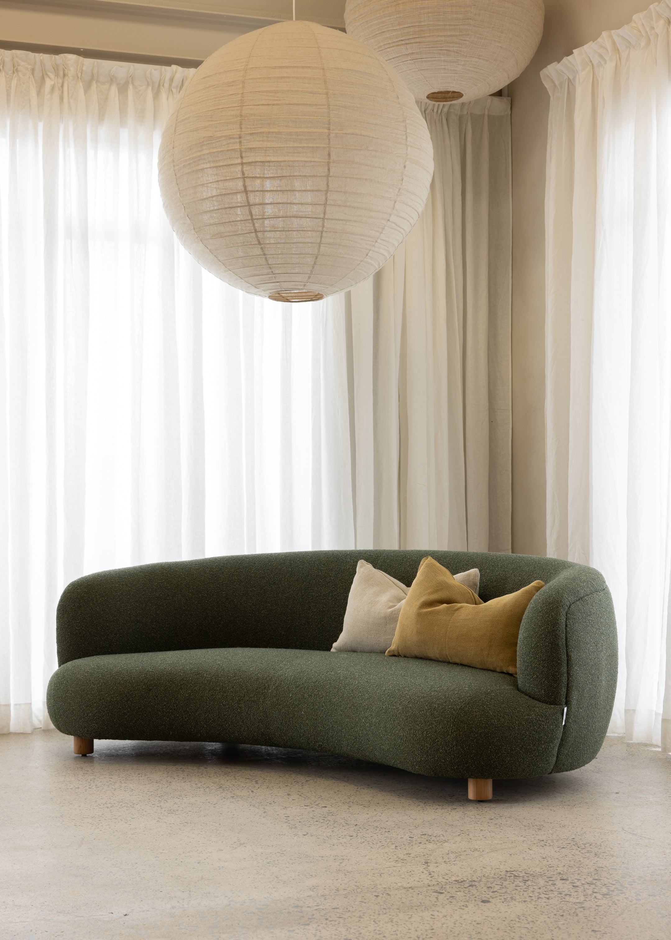 Tribecca Sofa 3 Seat / Boucle / Green