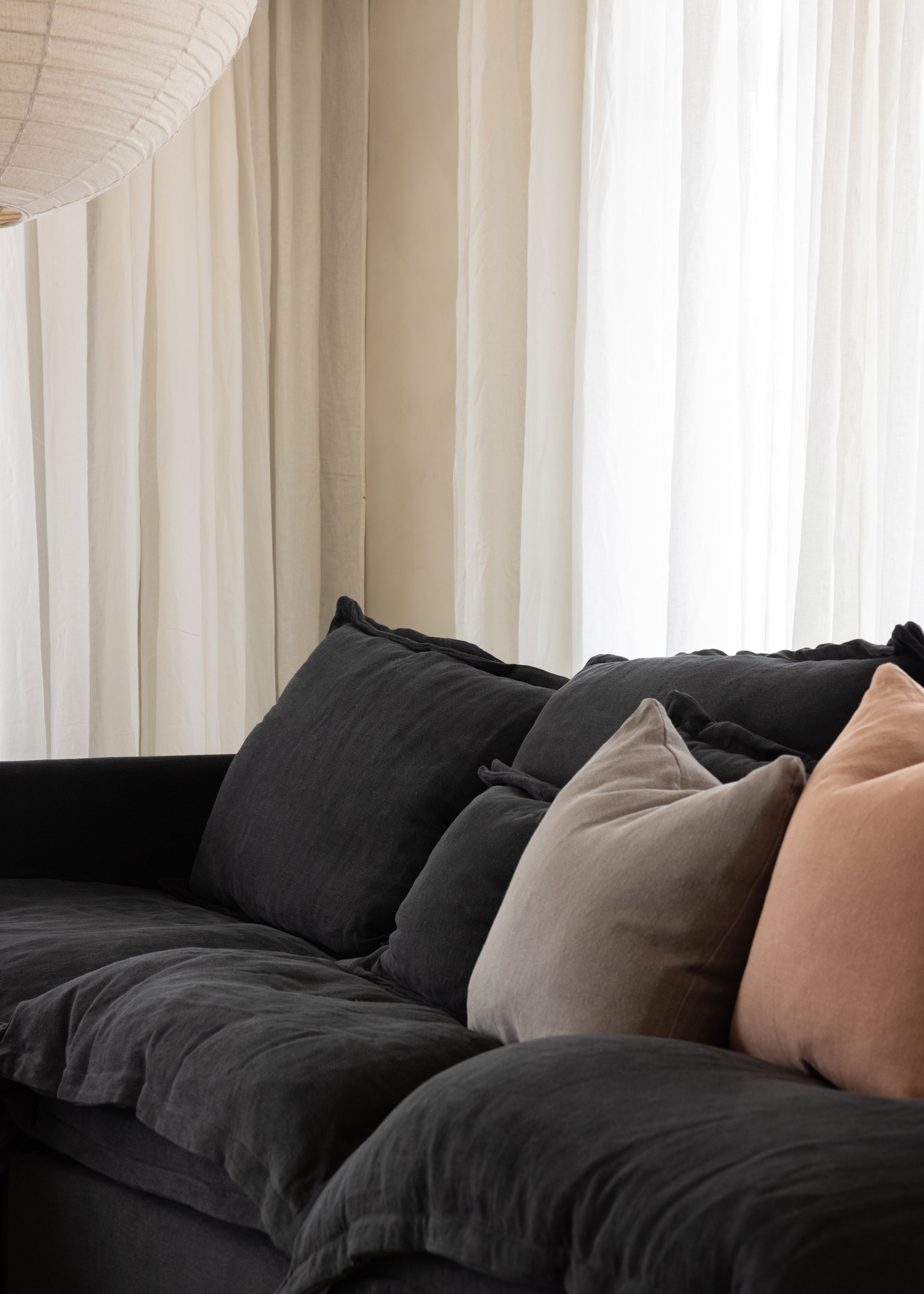 Mia Modular Linen Sofa / Ash