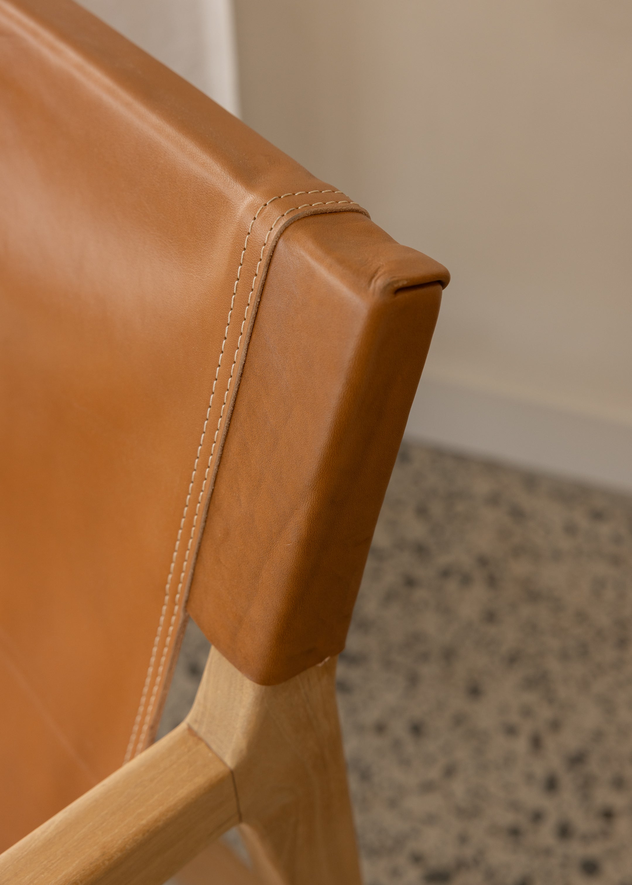 Leather Sling Chair / Nude