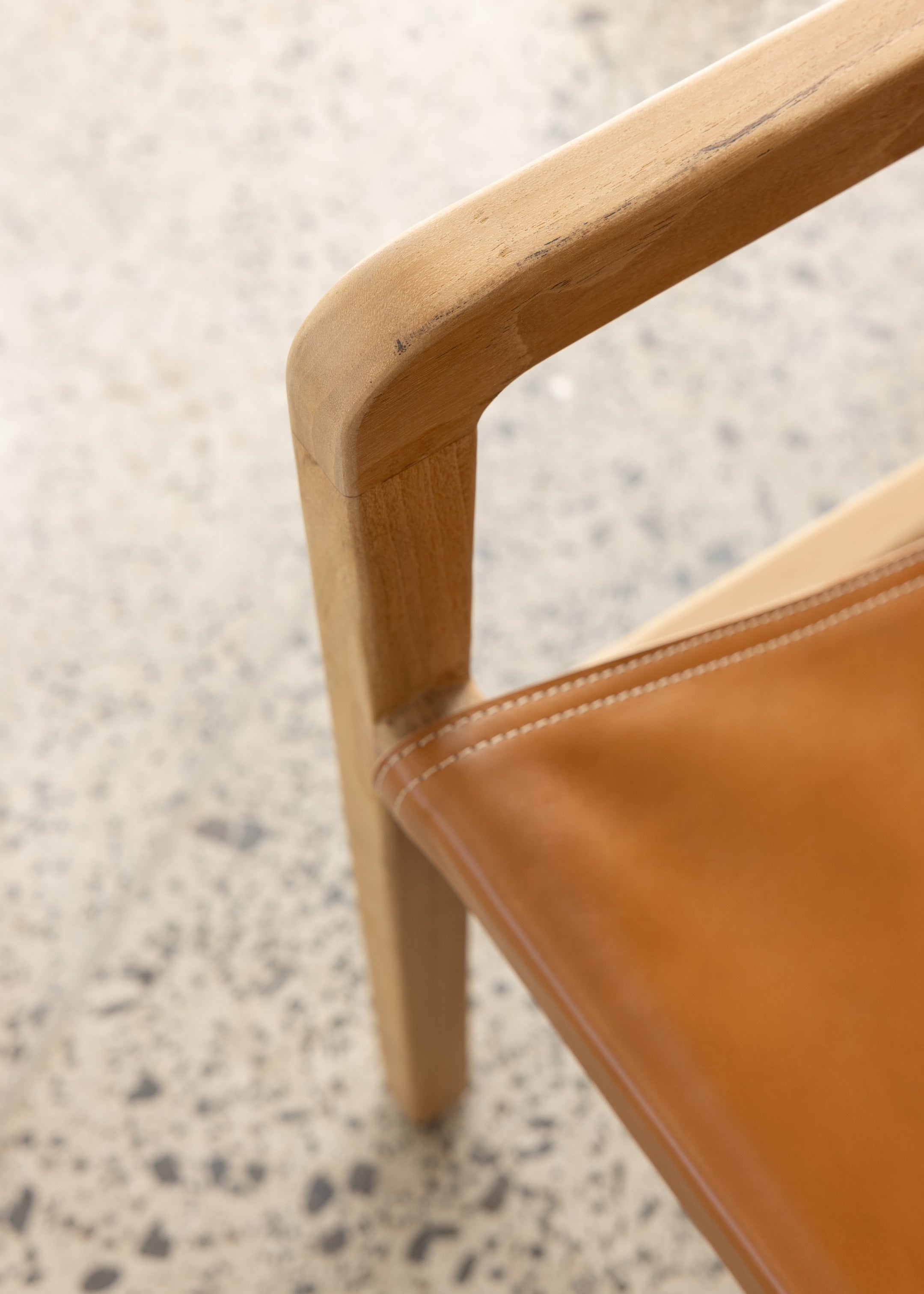 Leather Sling Chair / Nude