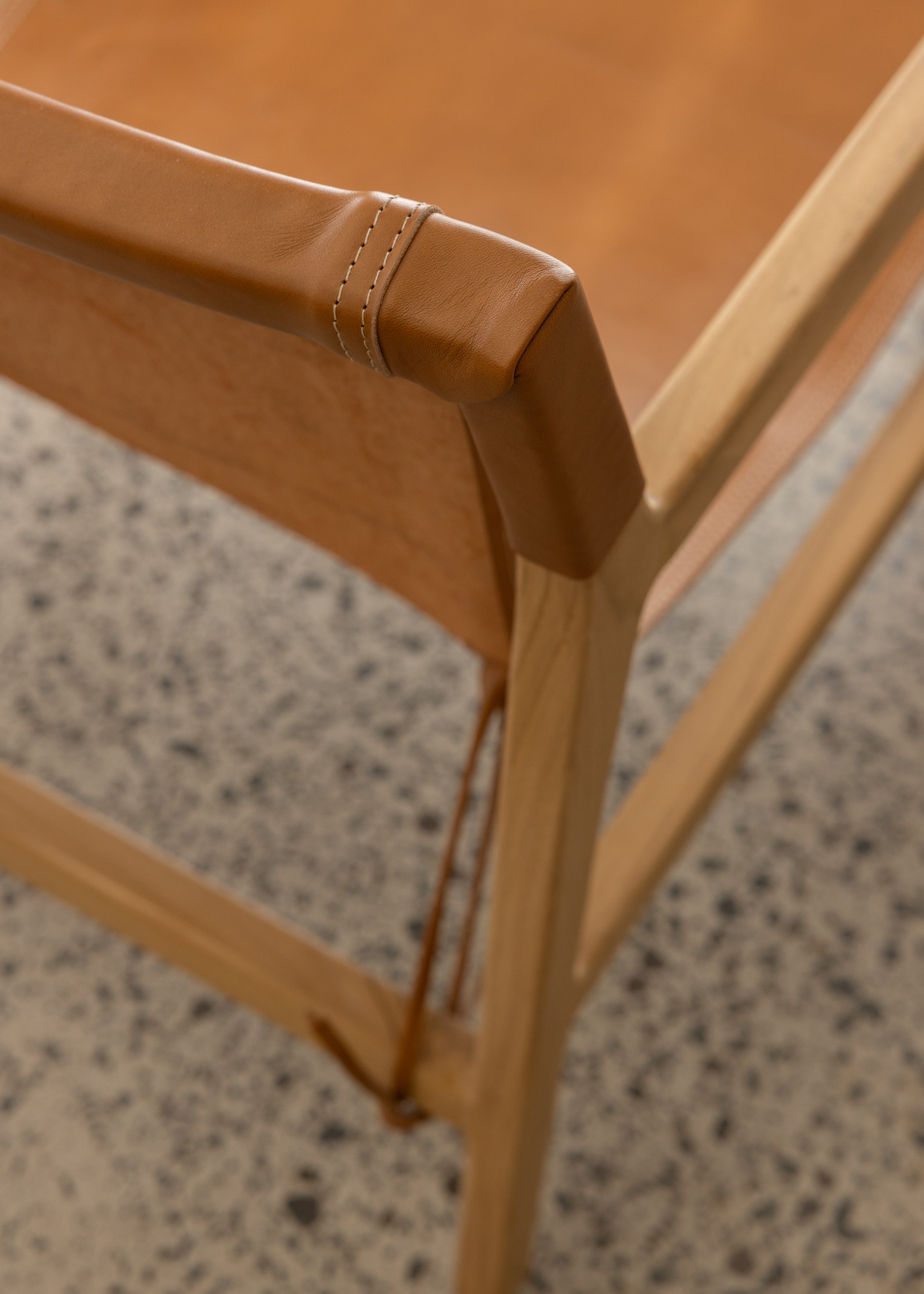Leather Sling Chair / Nude