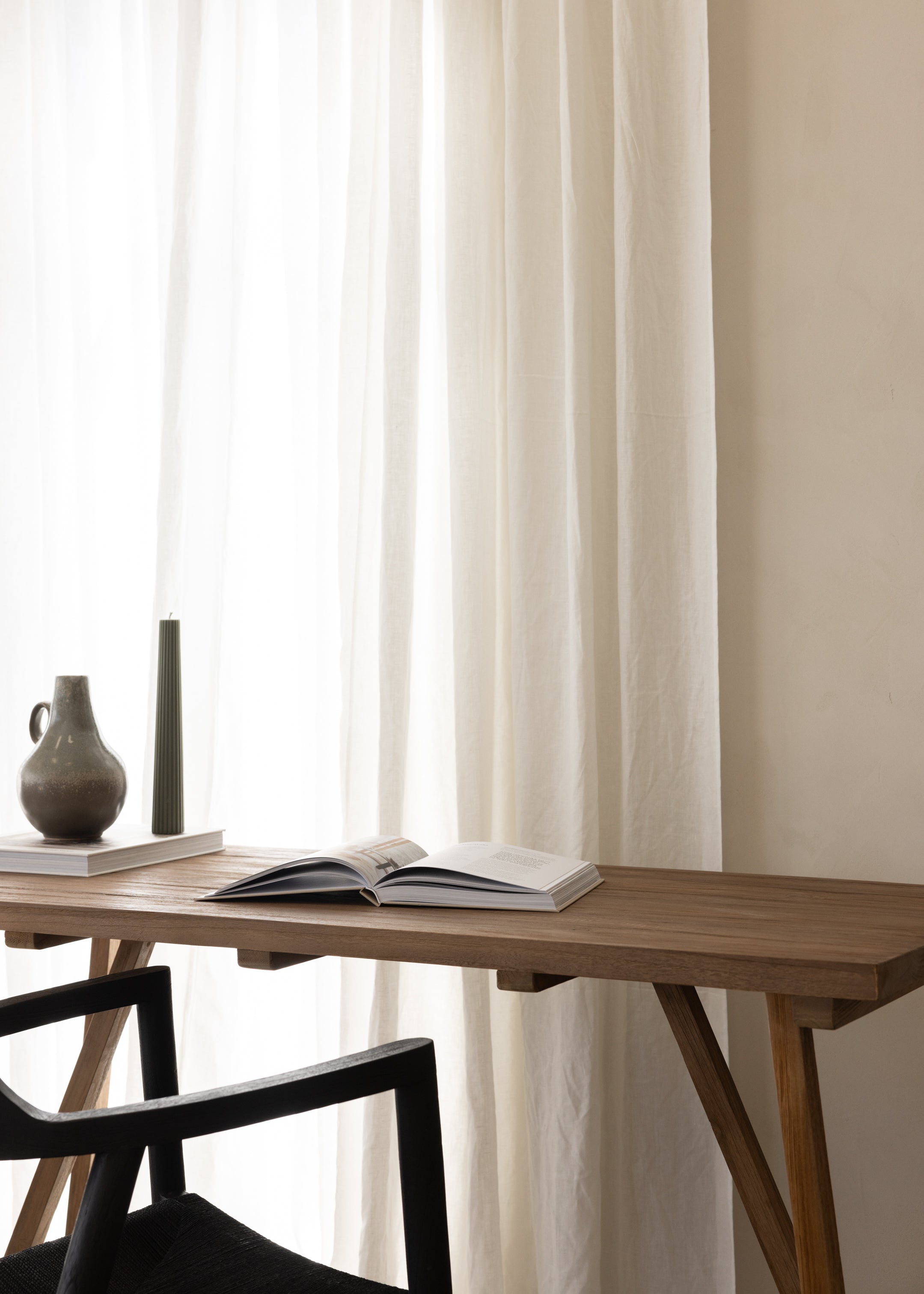 Saji Work Desk / Dark Teak