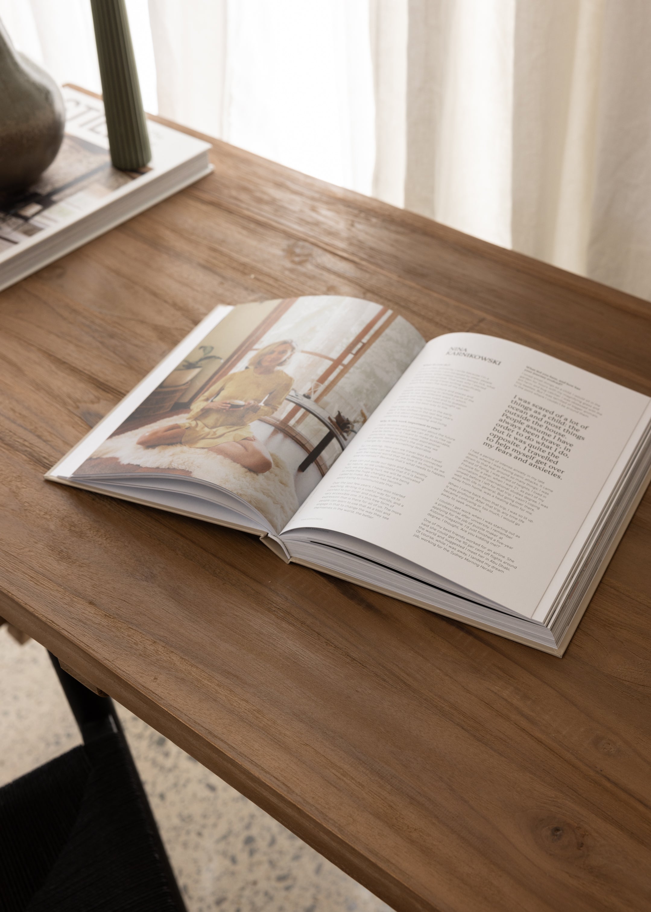 Saji Work Desk / Dark Teak