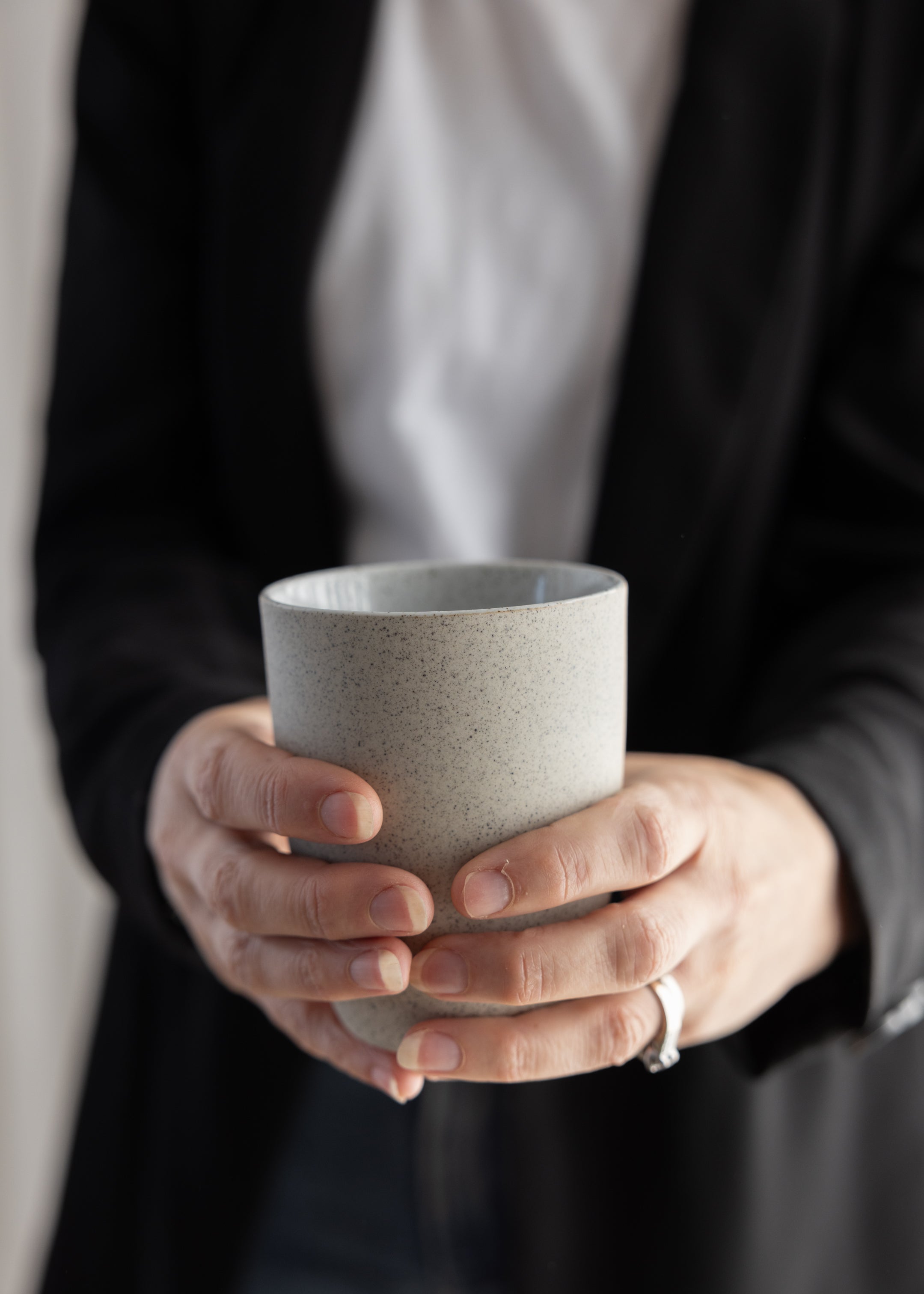 Granite Latte Cups 2 Pack / White Granite