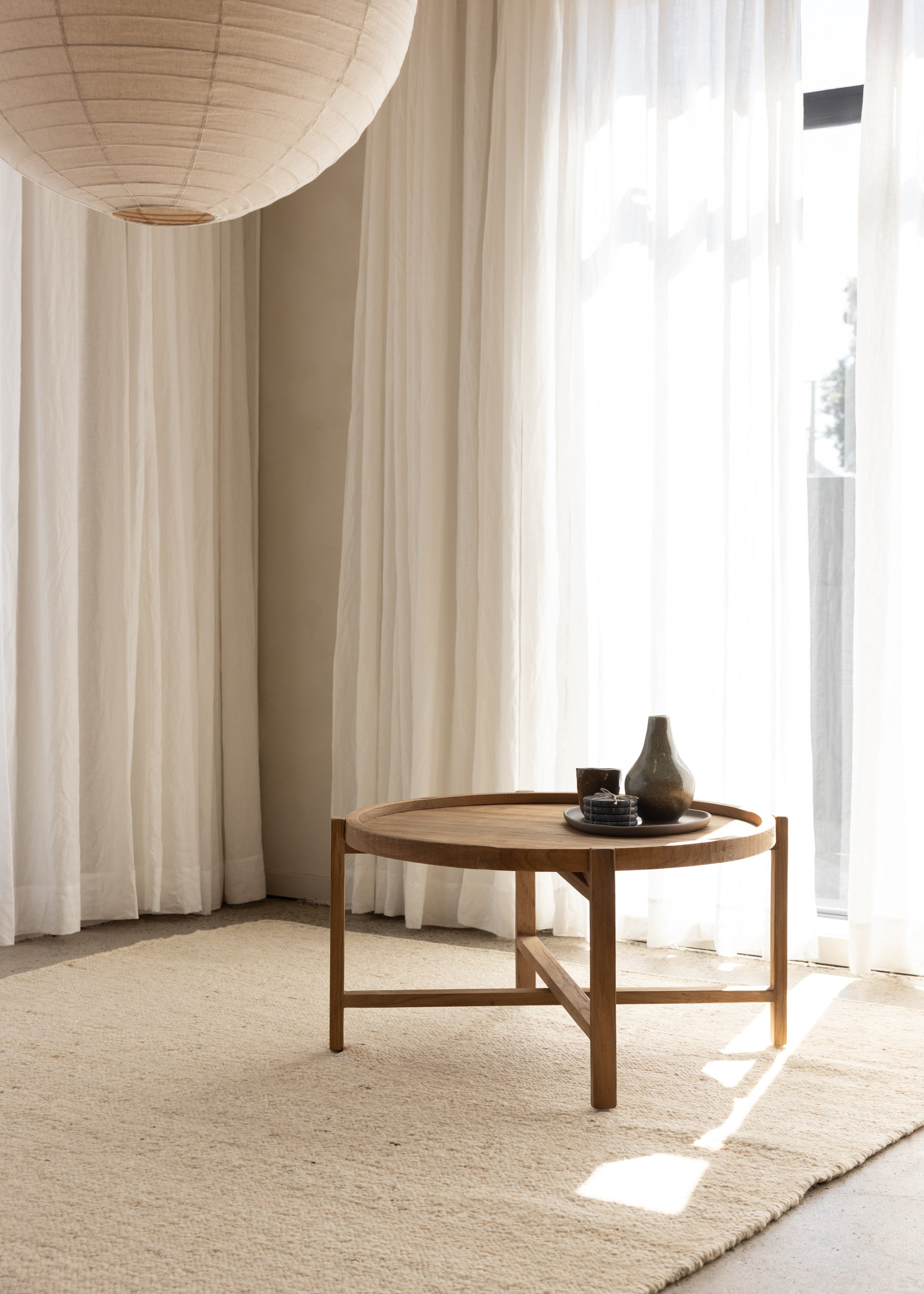 Fold Coffee Table / Dark Teak