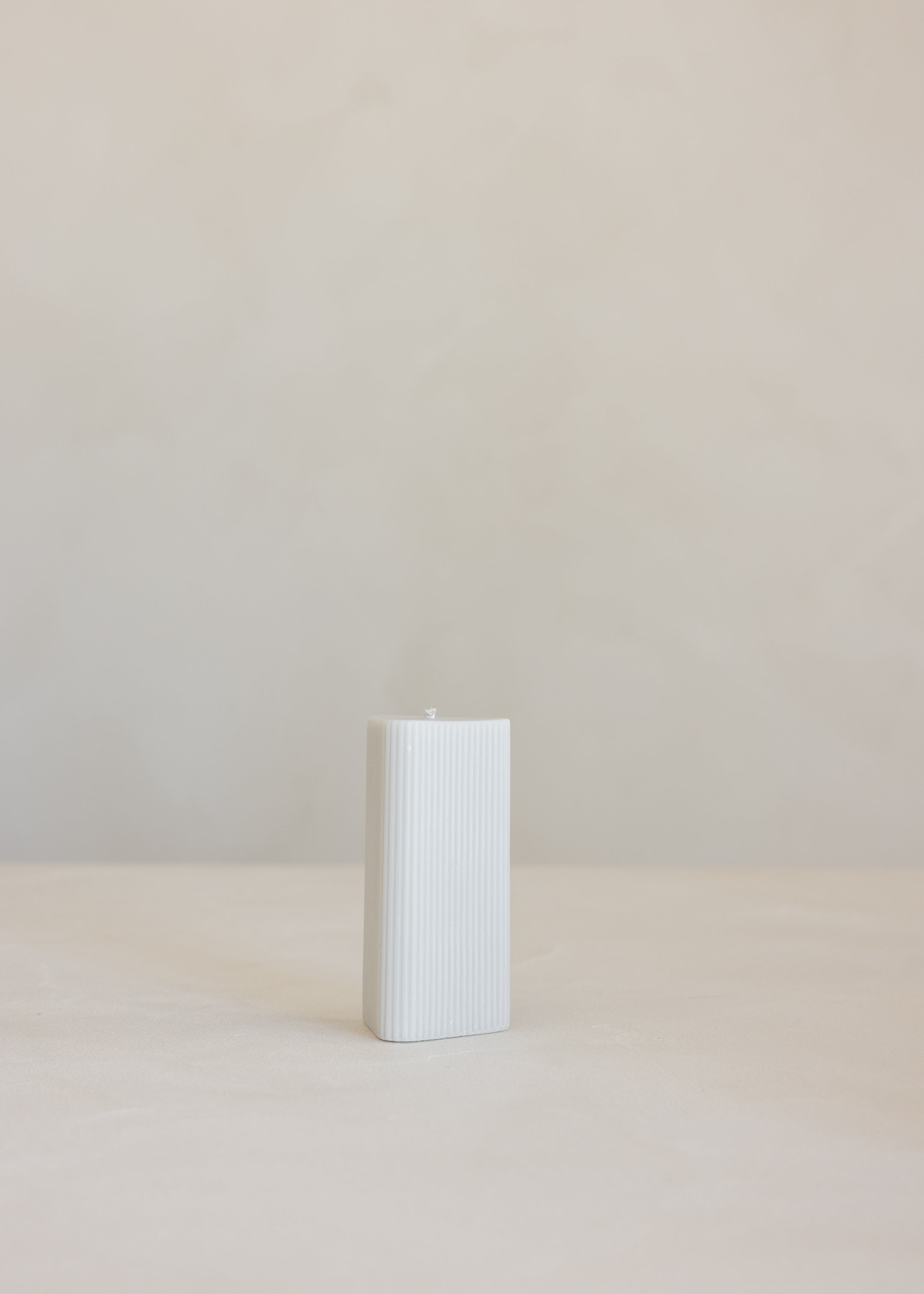 Helix Pillar Candle / Cool Grey