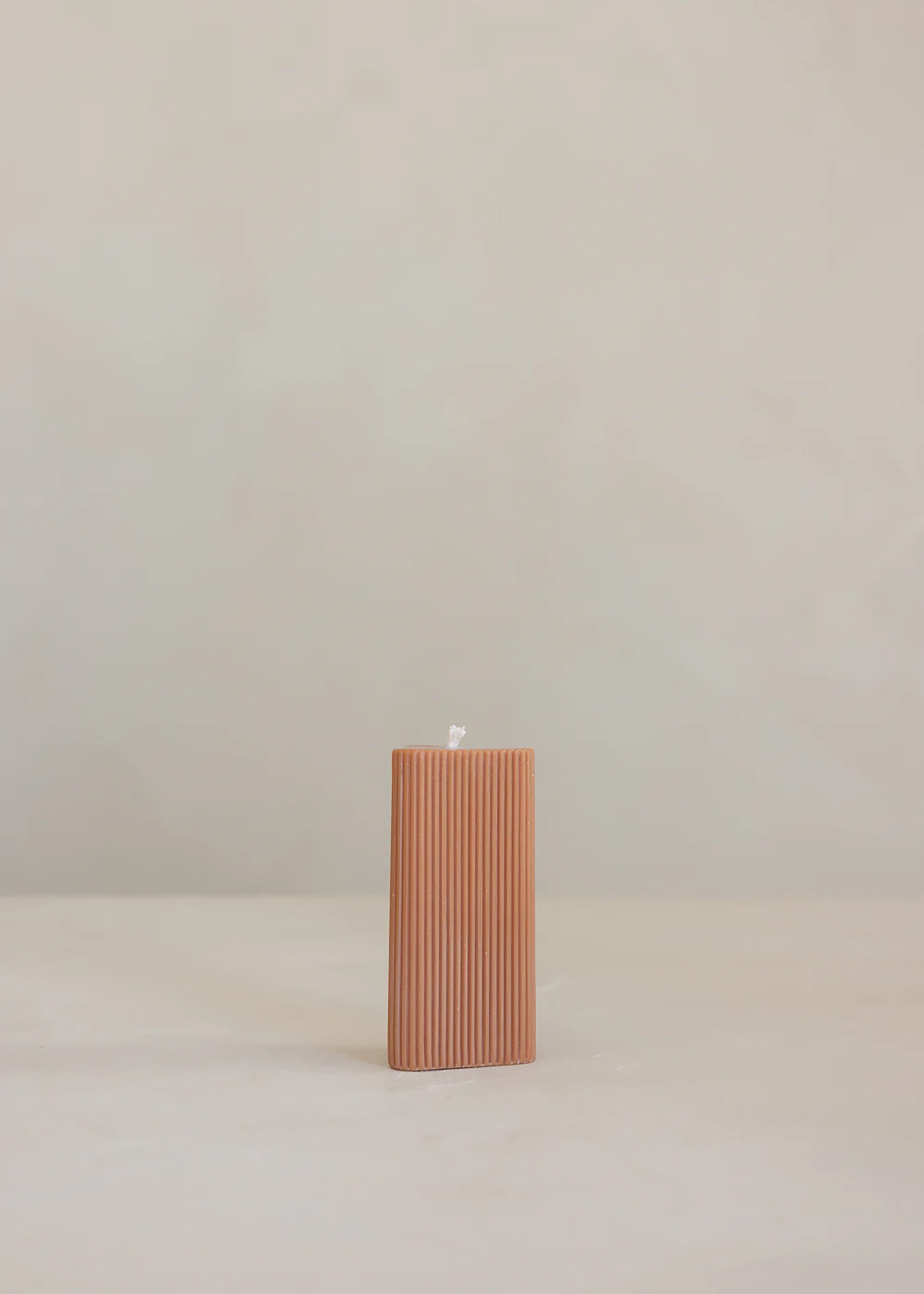 Helix Pillar Candle / Cognac
