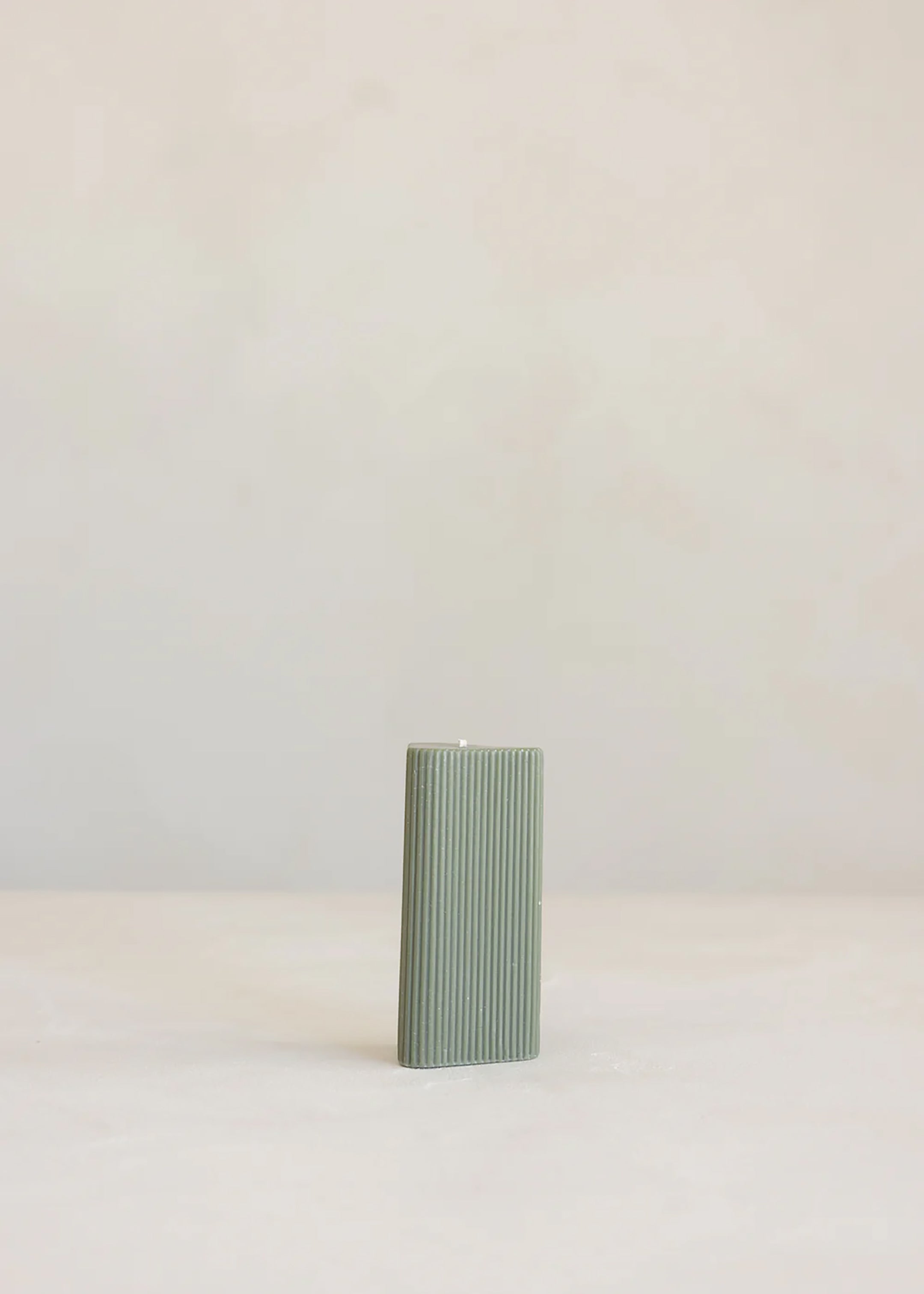 Helix Pillar Candle / Olive