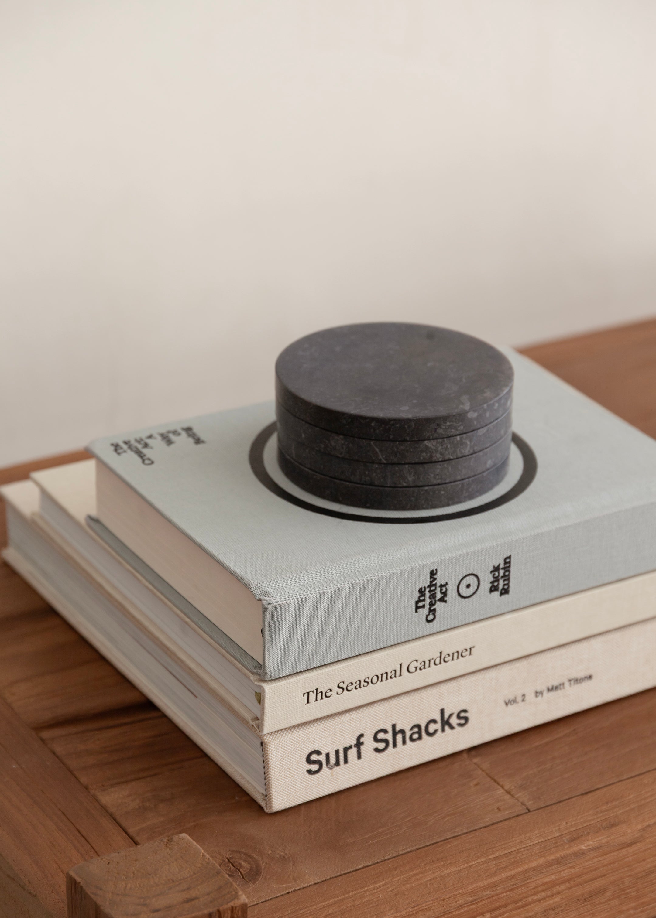 Lima Marble Coaster Set Of 4 / Black