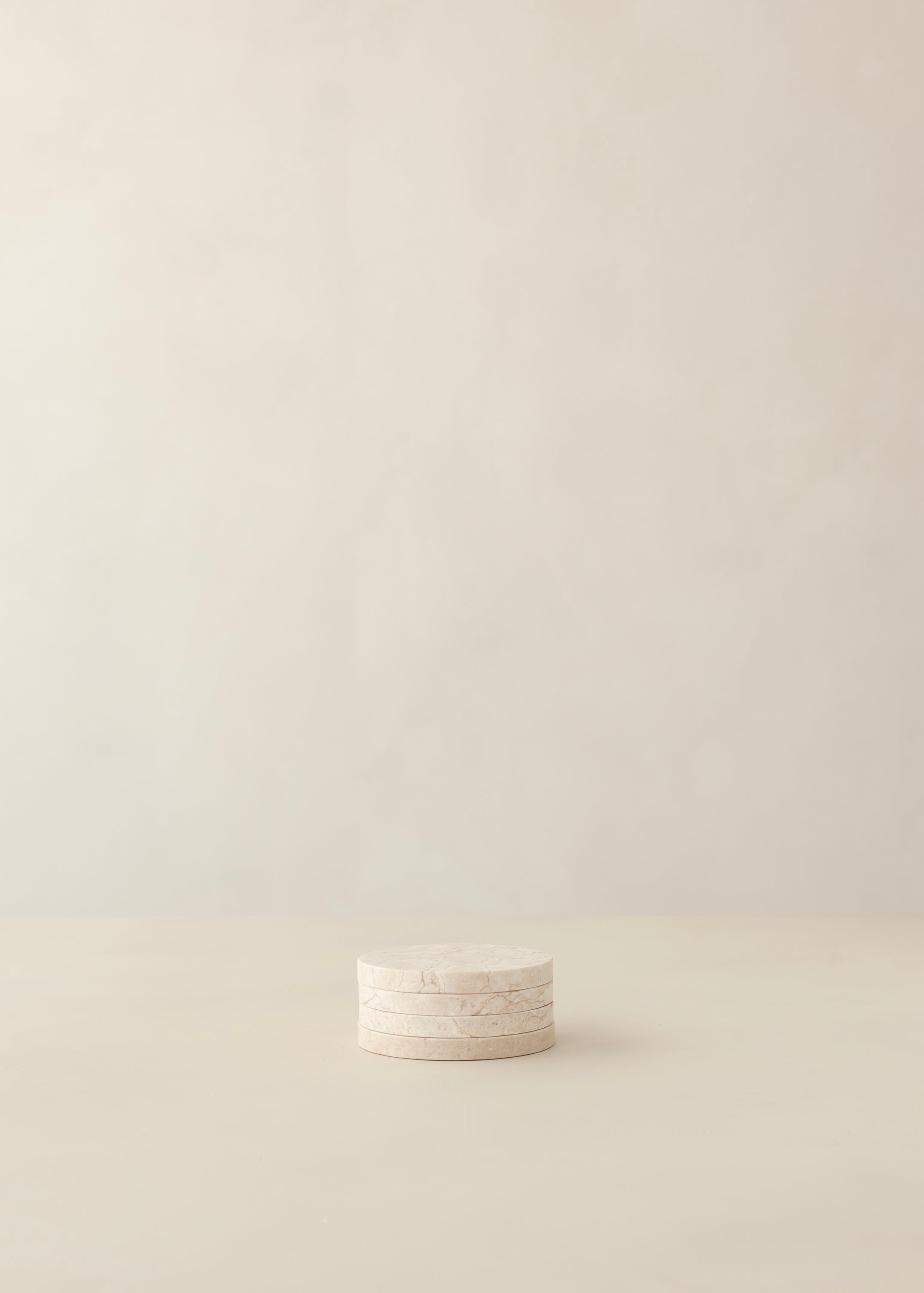 Lima Marble Coaster Set Of 4 / Cream