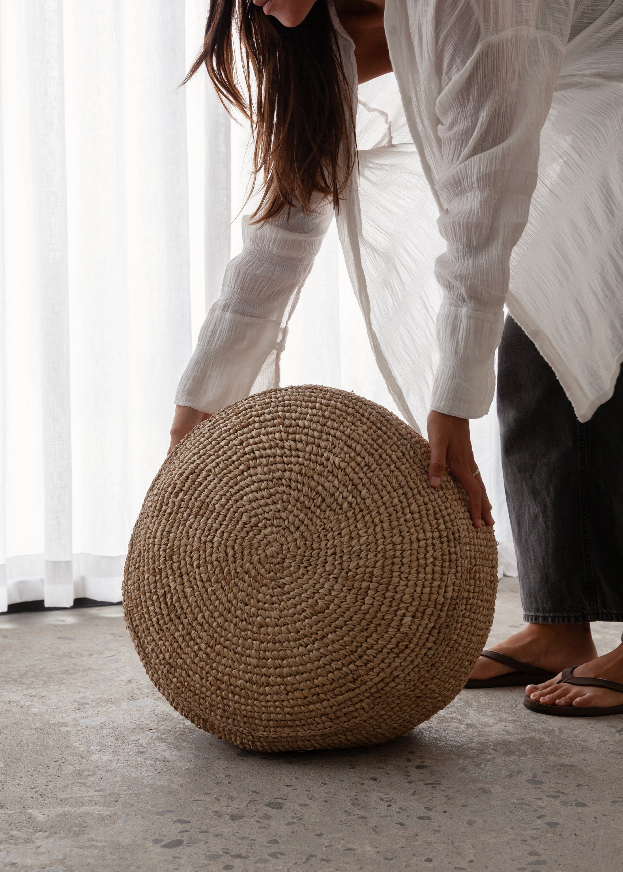 Mila Sisal Pouf / Natural 45cm