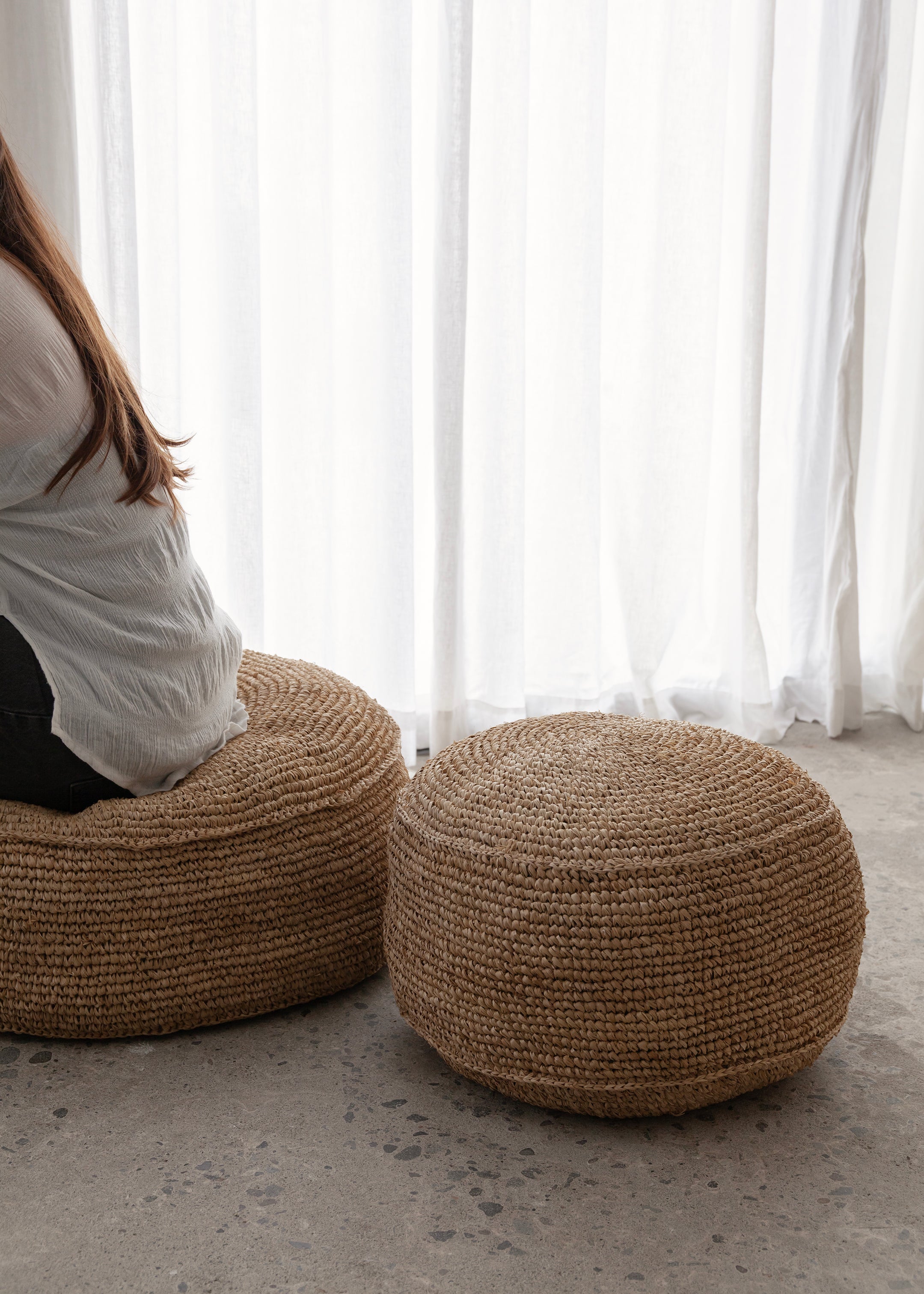 Mila Sisal Pouf / Natural 45cm