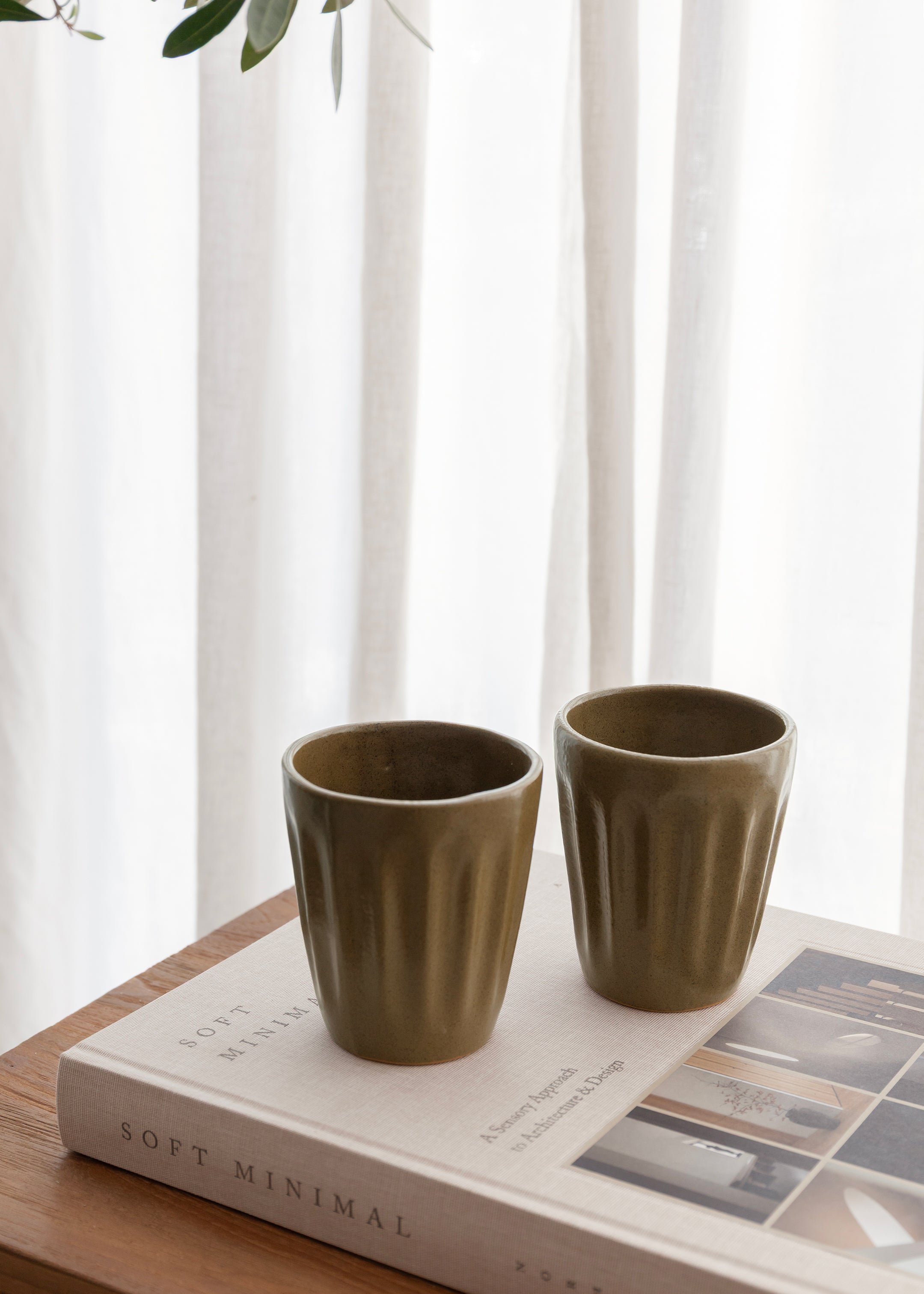 Nila Cup Set of 2 / Olive