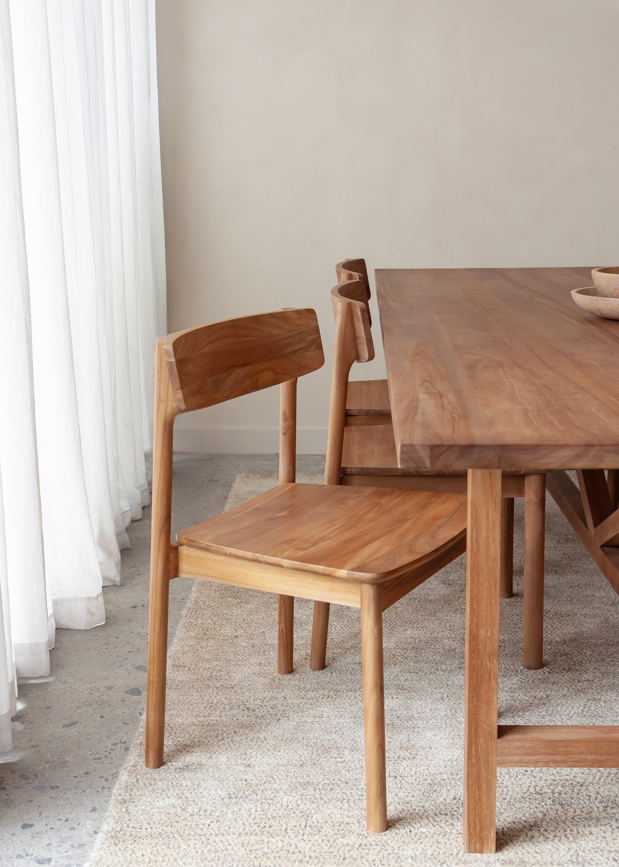 Riko Dining Chair / Dark Teak