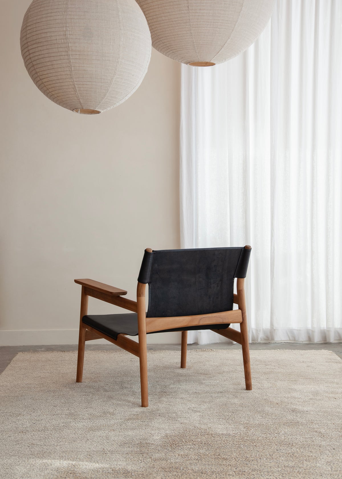 Sana Leather Chair / Black