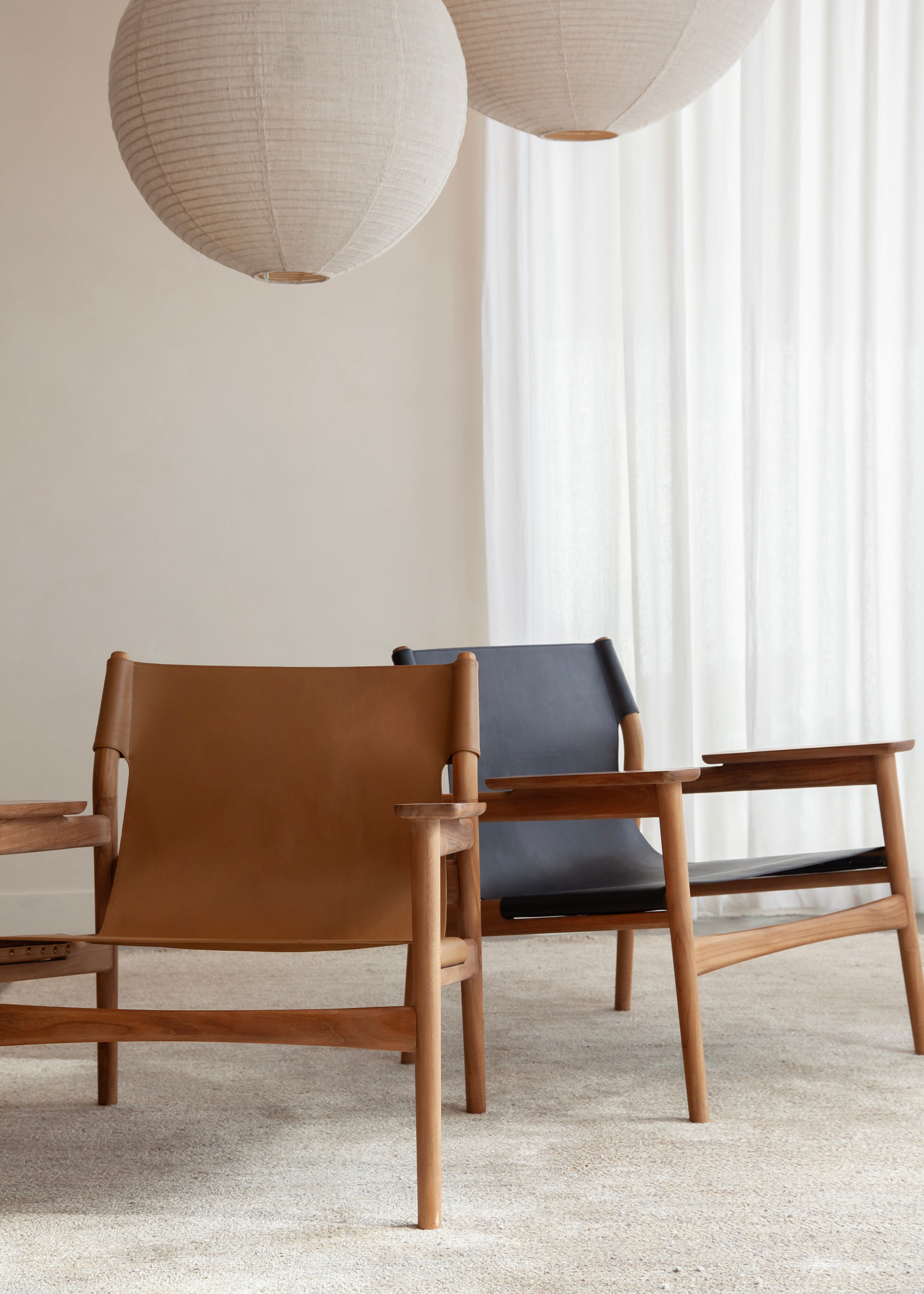 Sana Leather Chair / Black