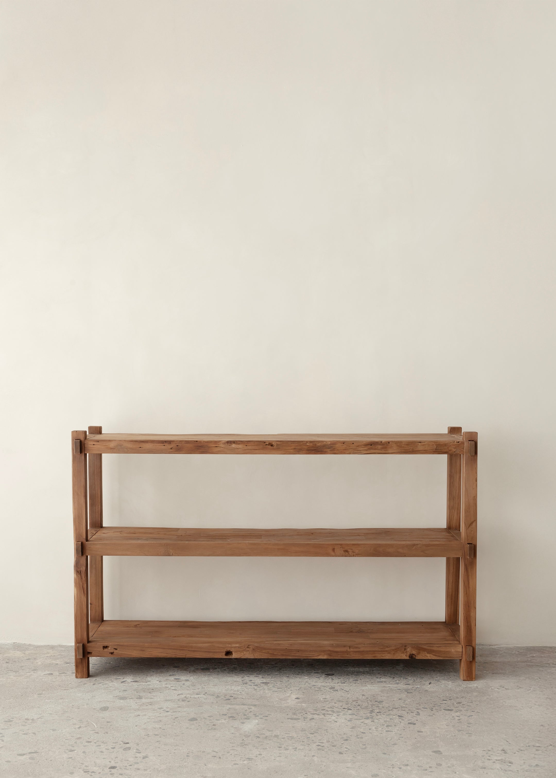 Saya Low Bookshelf 150cm / Dark Teak