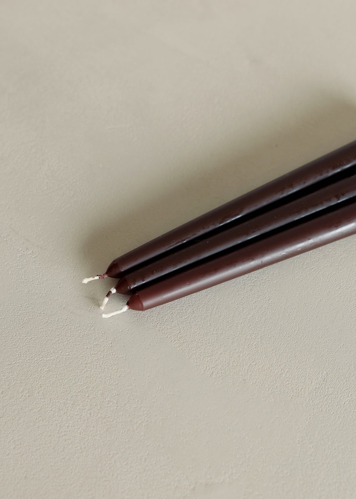 Taper Candle Set of 3 / Chocolate