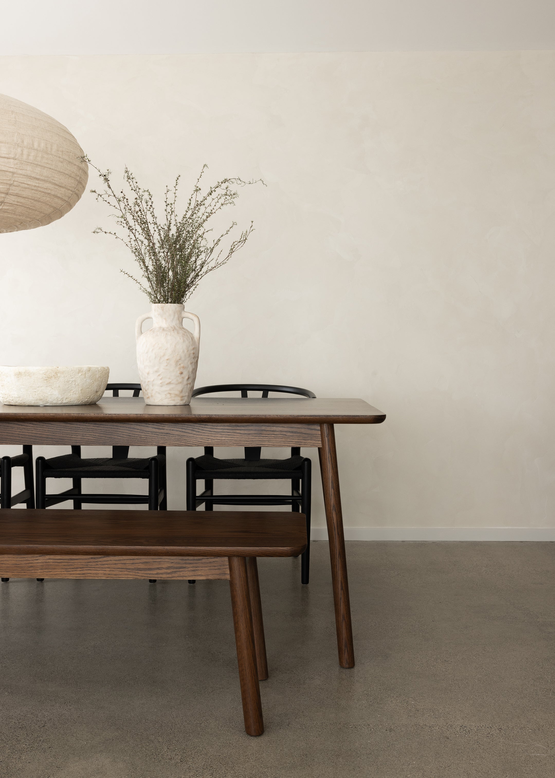 Radial Bench 170cm / Dark Oak