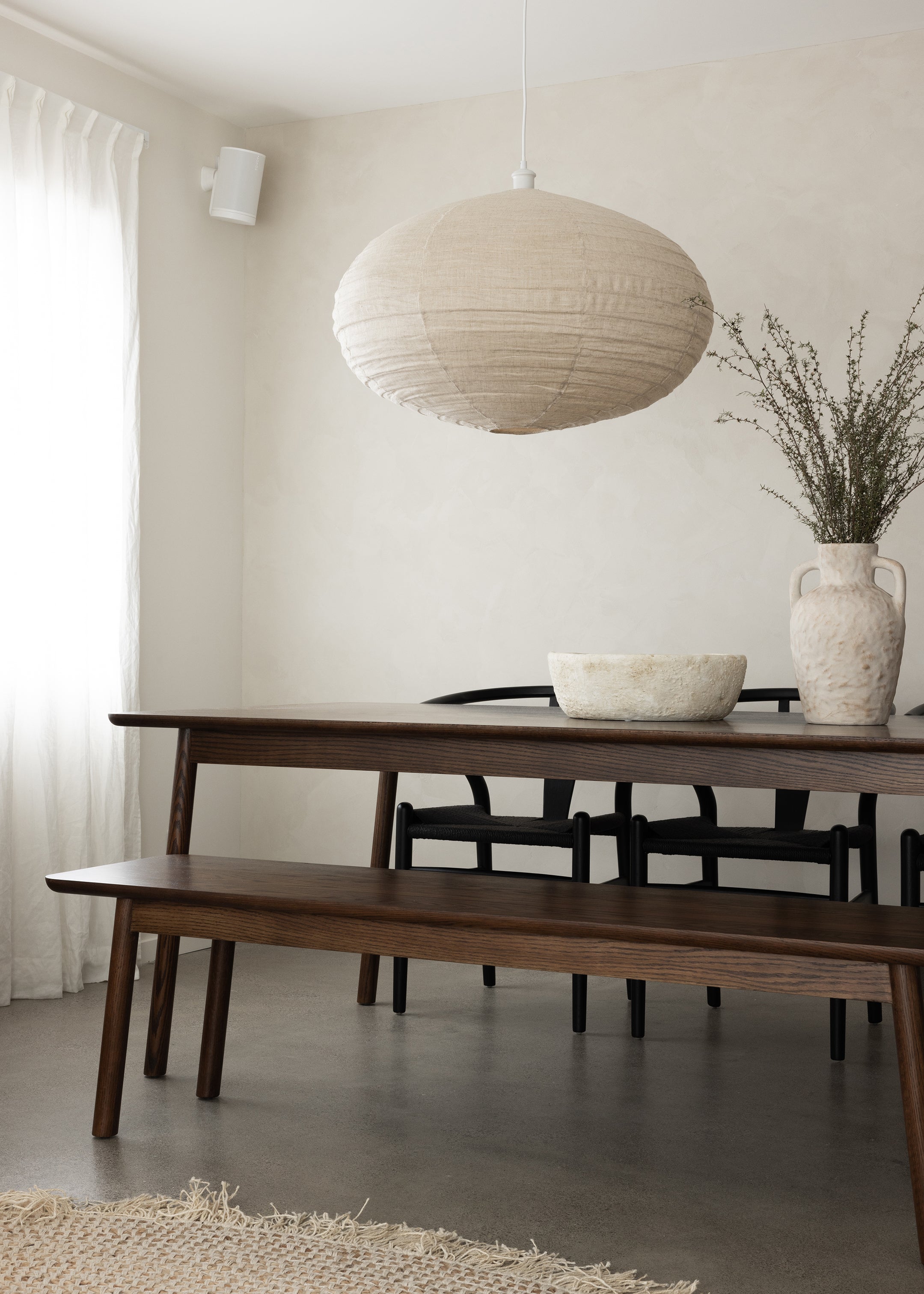 Radial Bench 170cm / Dark Oak