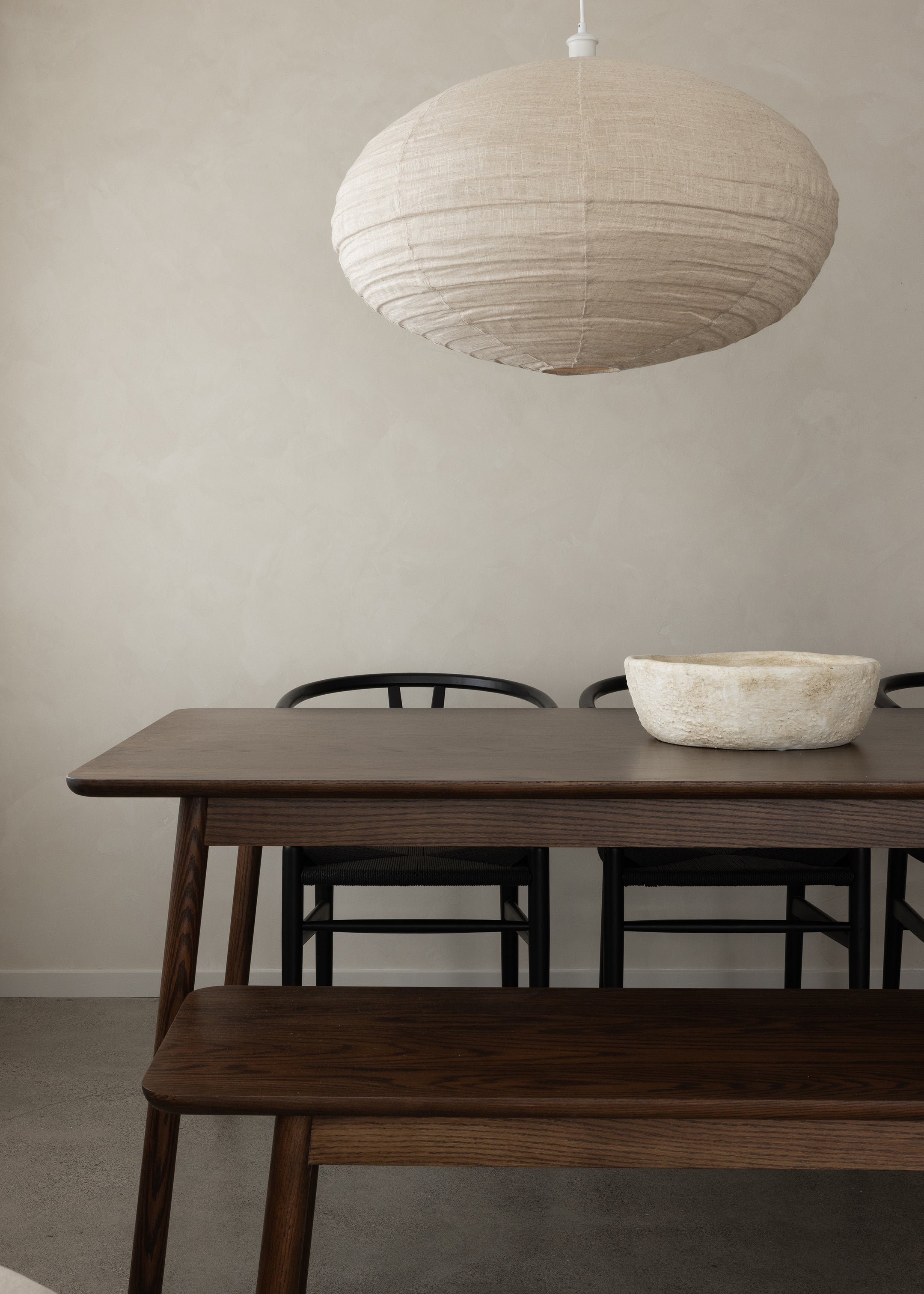 Radial Bench 170cm / Dark Oak