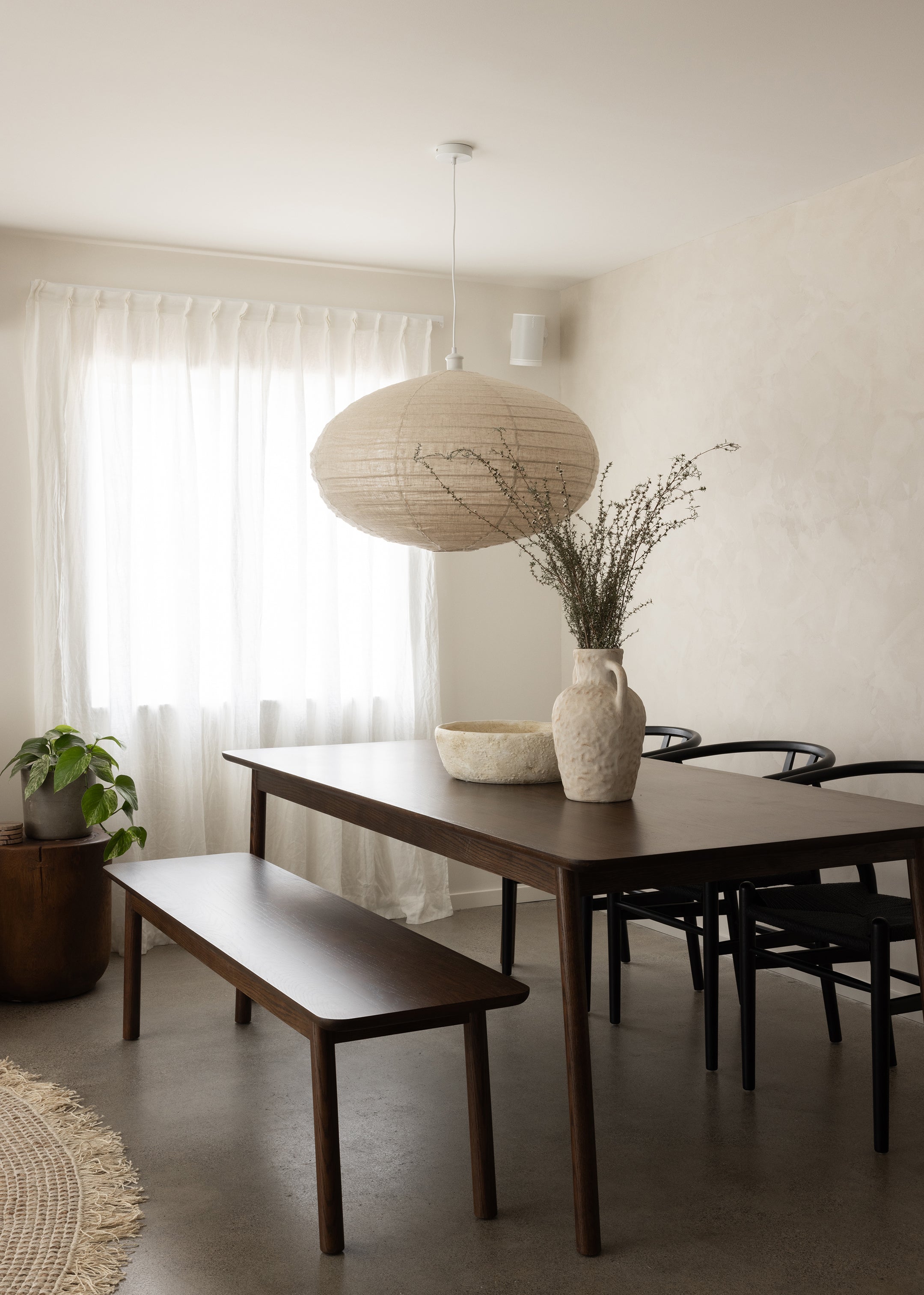 Radial Dining Table 210cm / Dark Oak