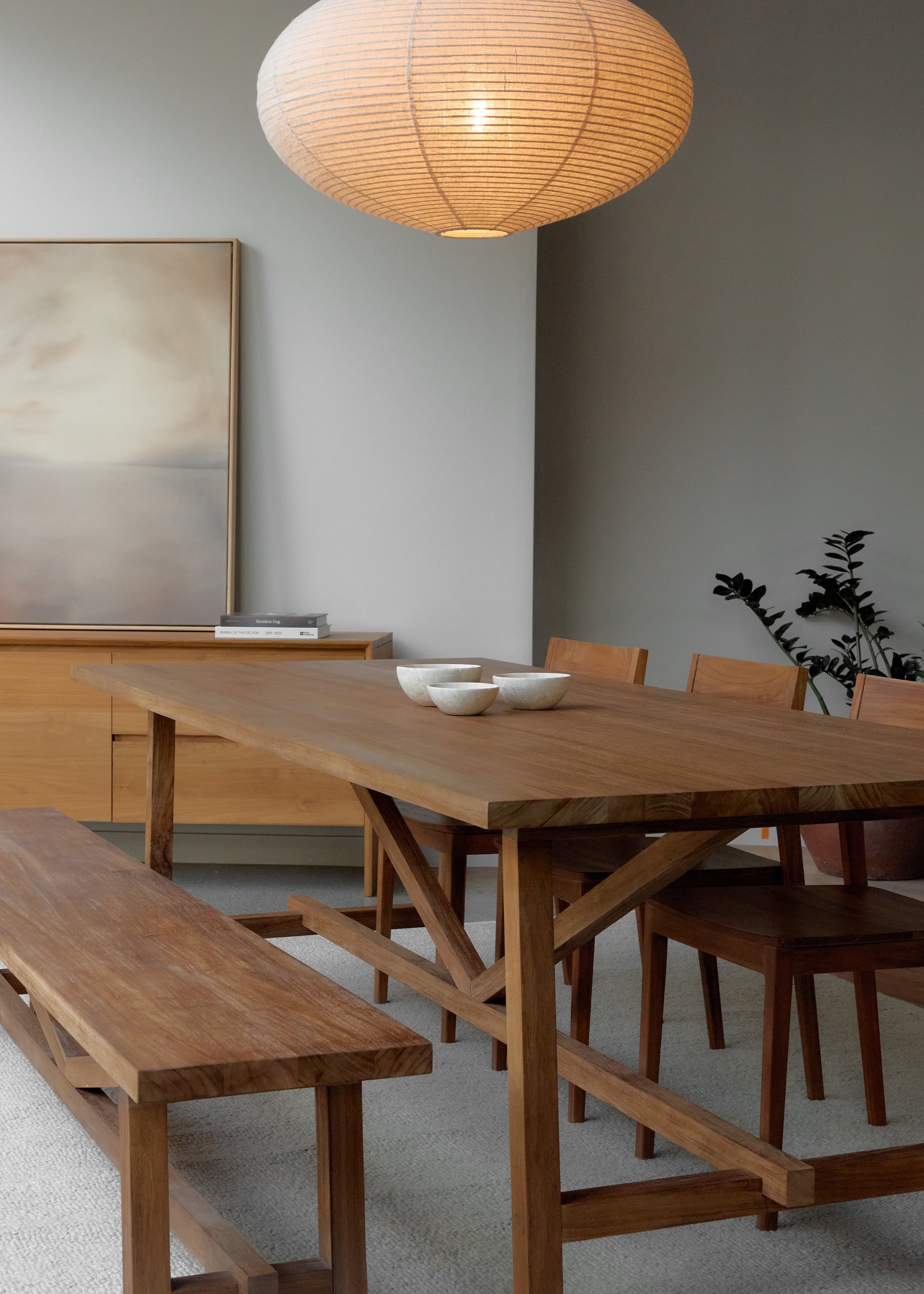 Hani Dining Table / Dark Teak