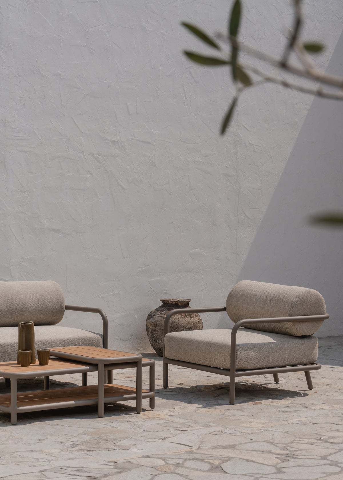 Porto Outdoor Armchair / Khaki