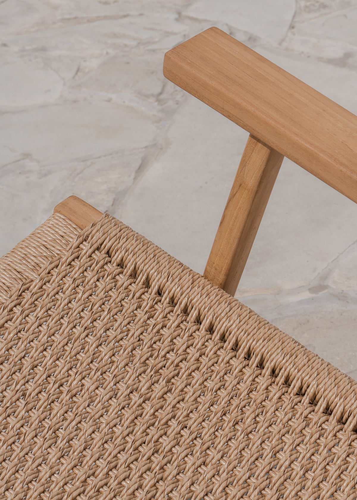 Sunday Lounger with Armrest / Natural