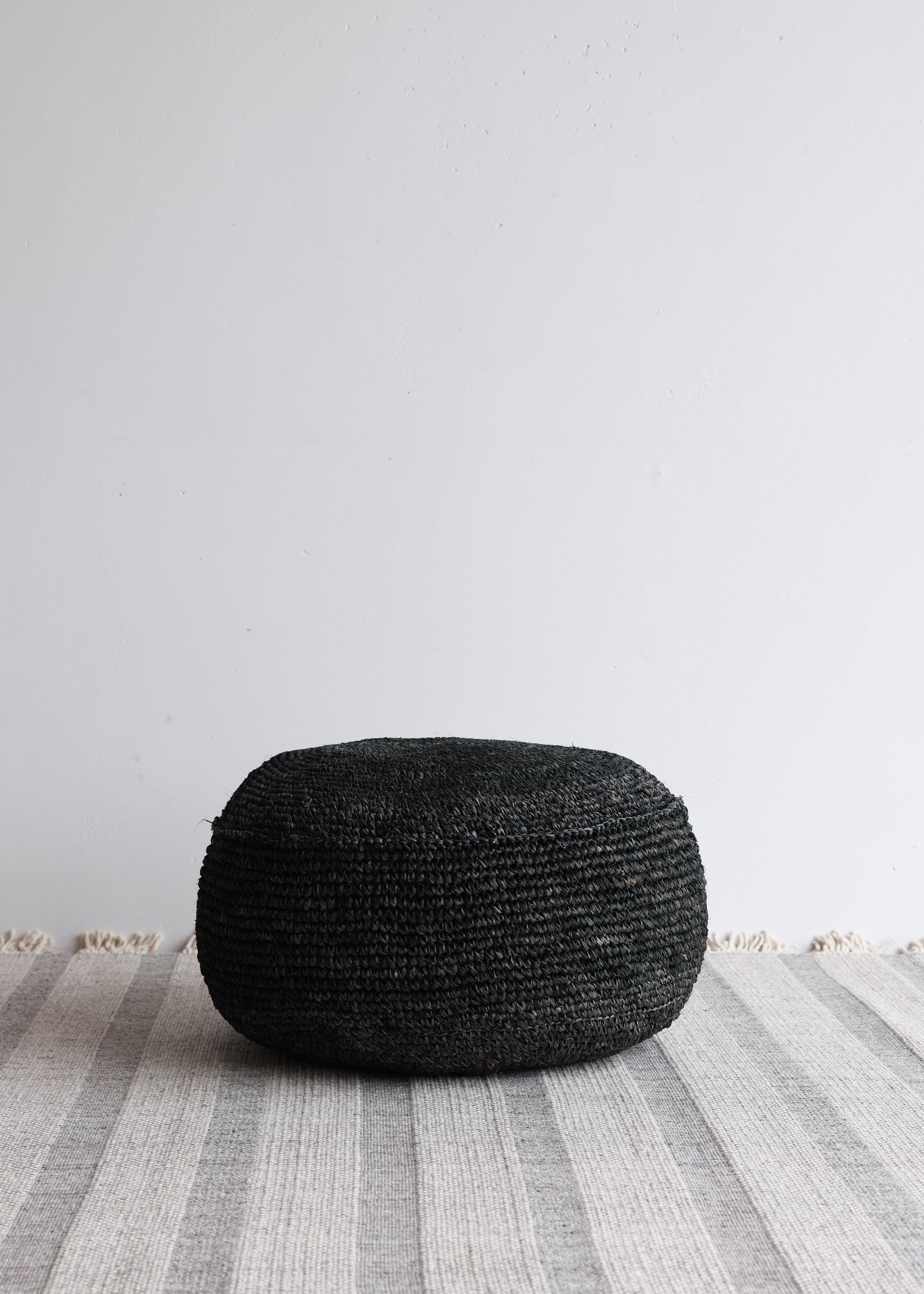 Sisal Pouf 60cm / Charcoal