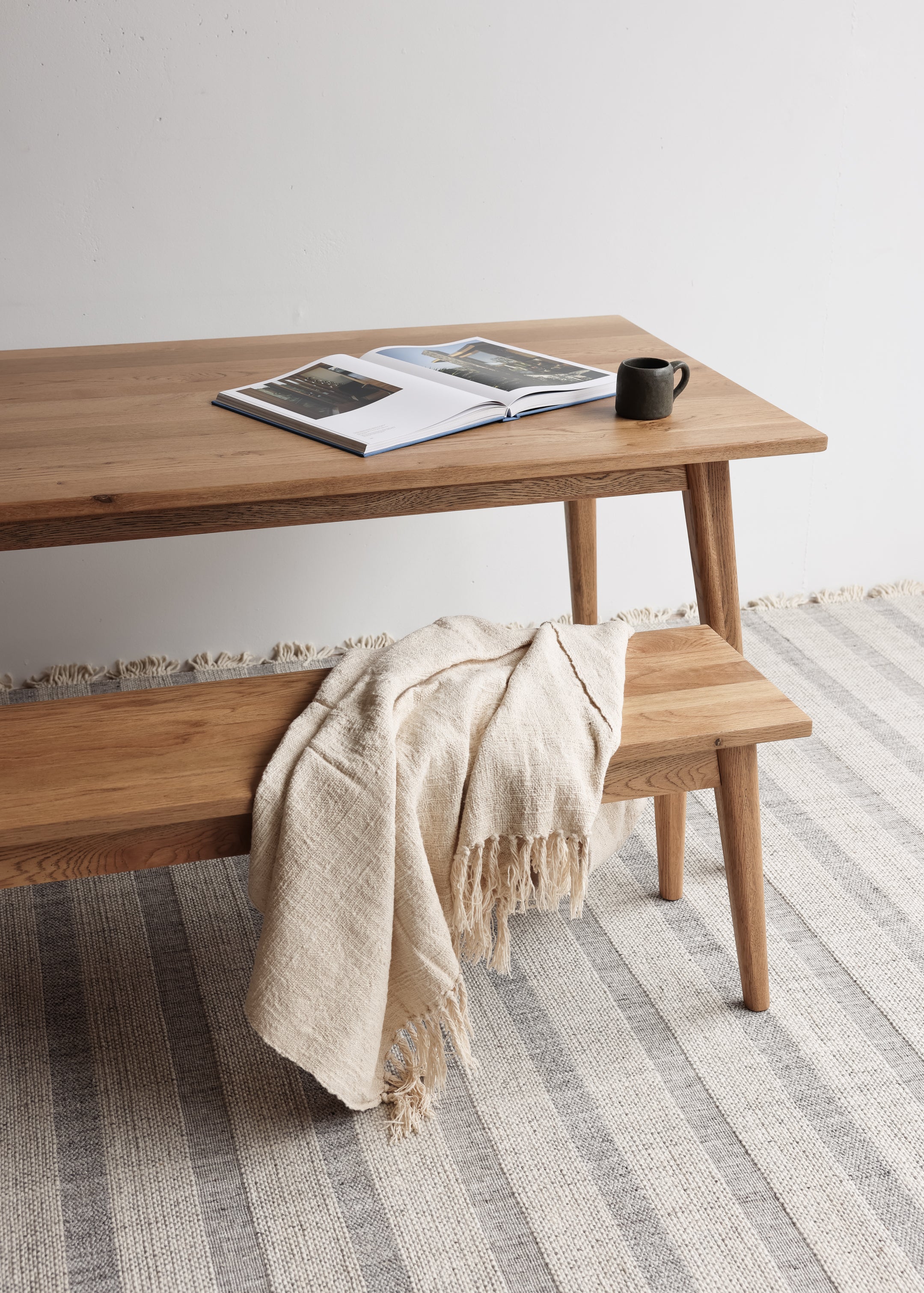 Vaasa Oak Bench Seat 150cm / Natural