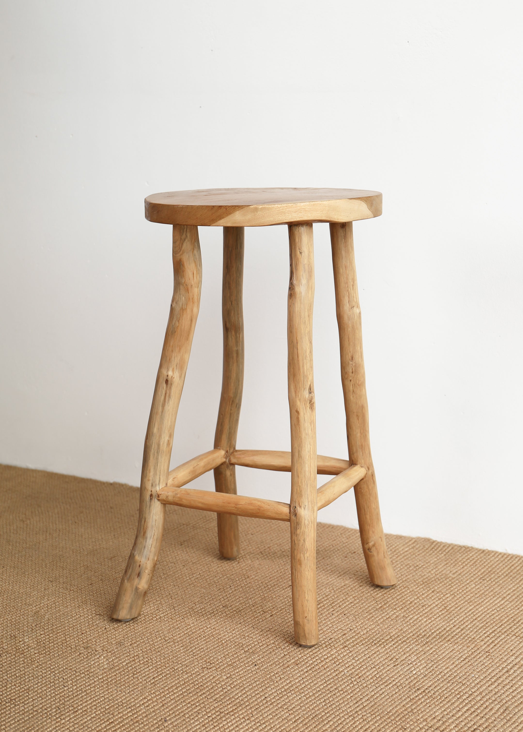 Katie Teak Stool / Medium / Natural