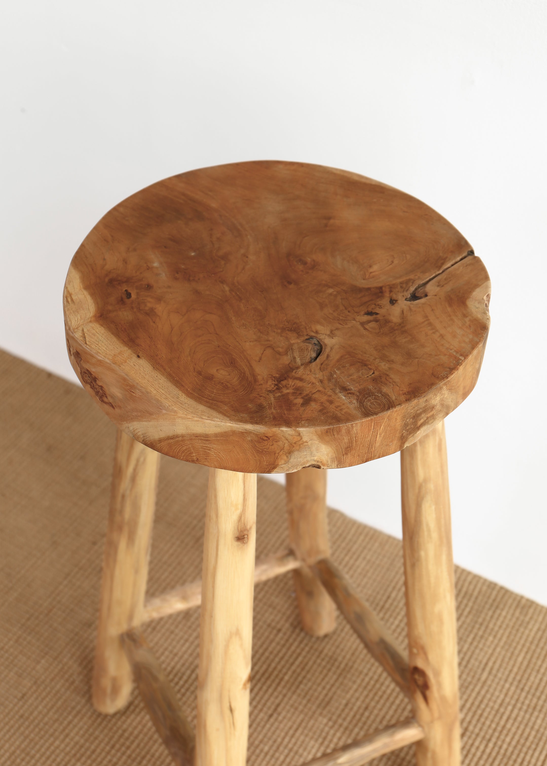 Katie Teak Stool / Medium / Natural