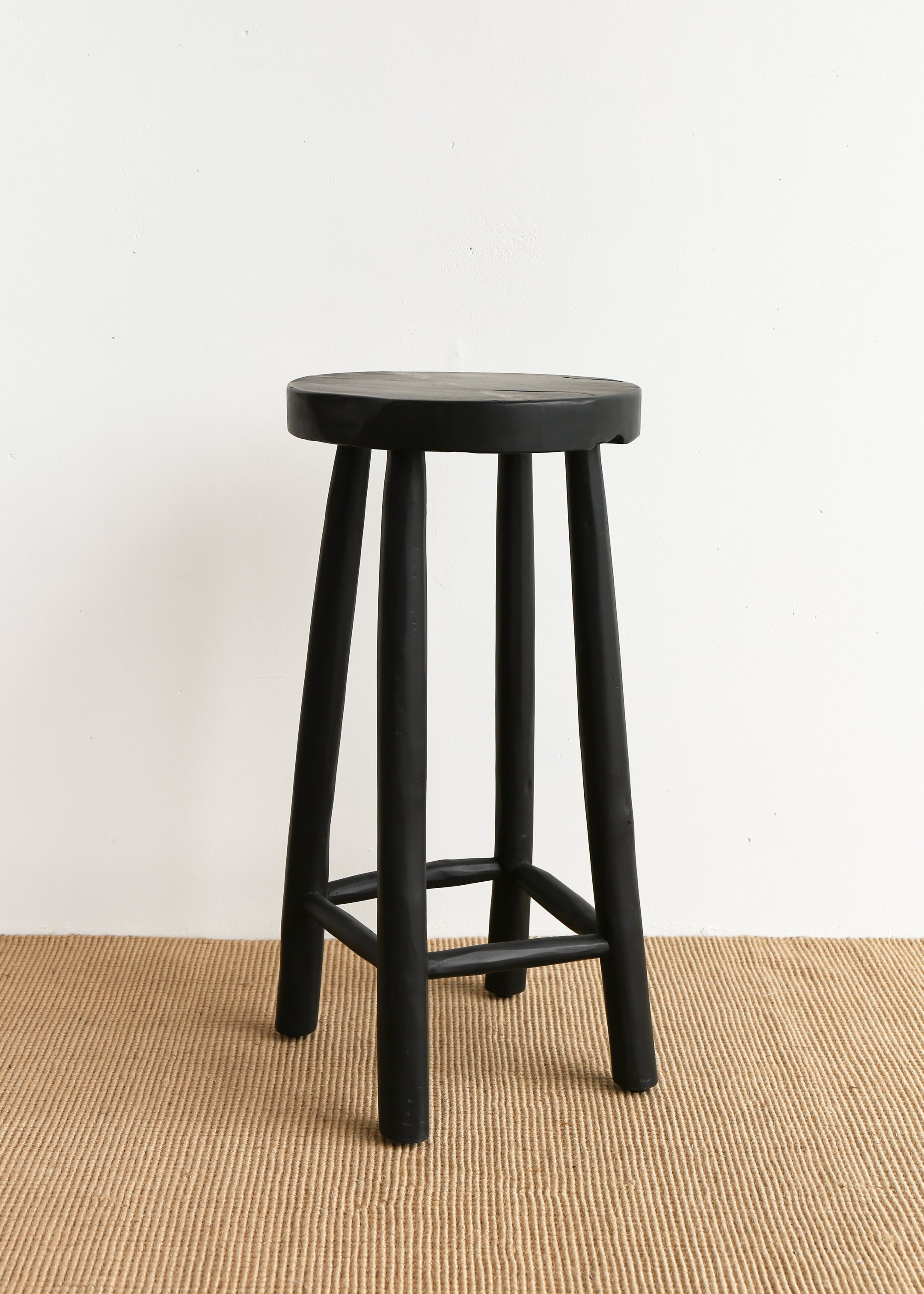 Katie Teak Stool / Large / Black