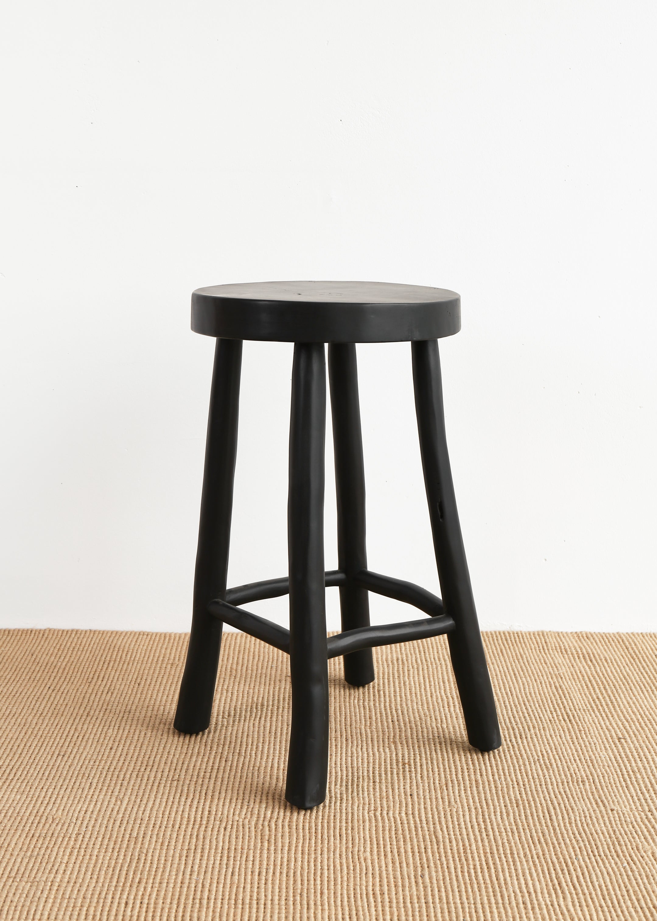 Katie Teak Stool / Medium / Black