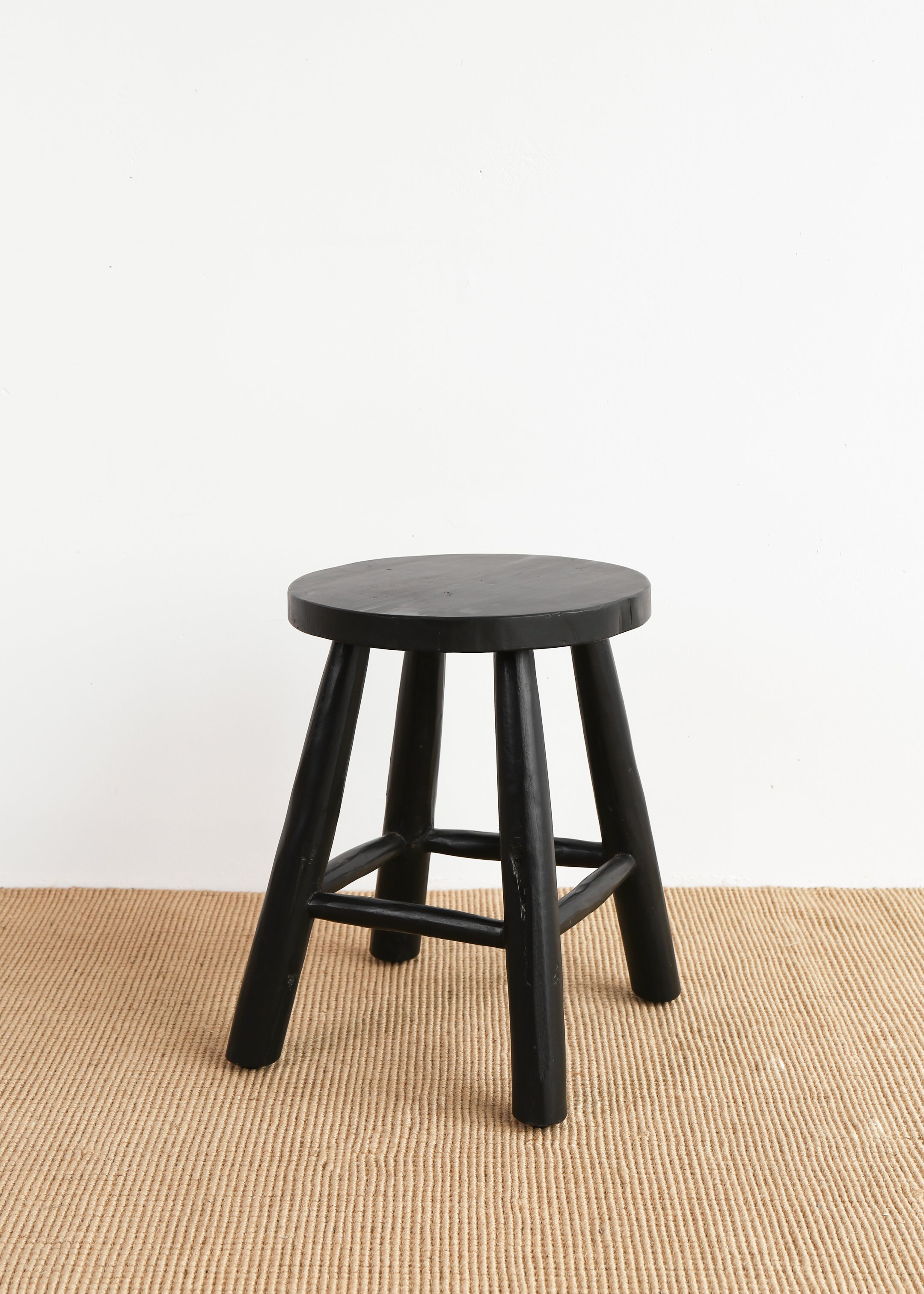 Katie Teak Stool / Small / Black