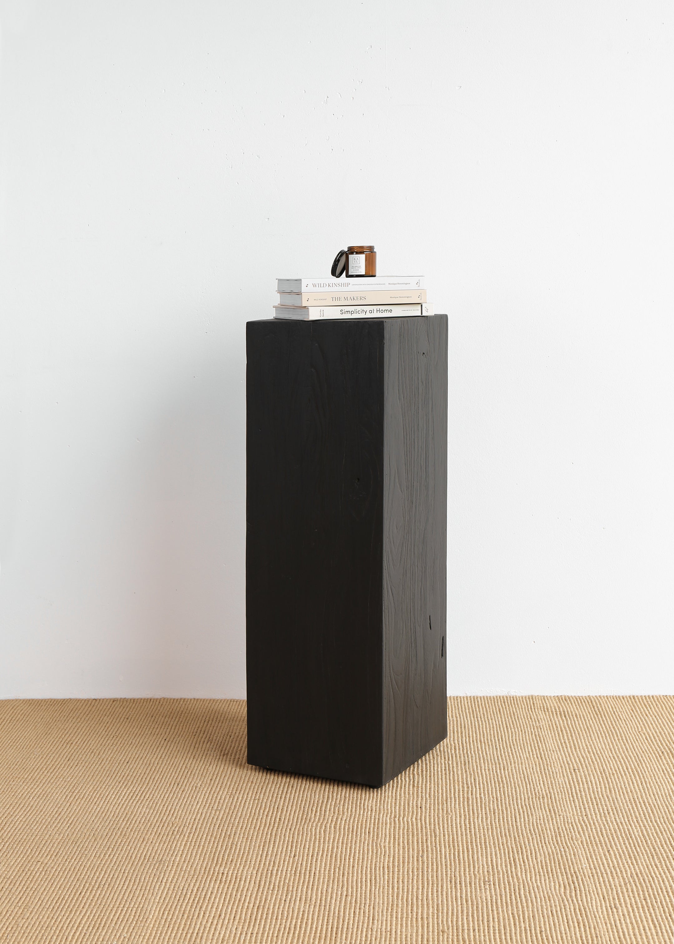 Teak Plinth / Large / Black