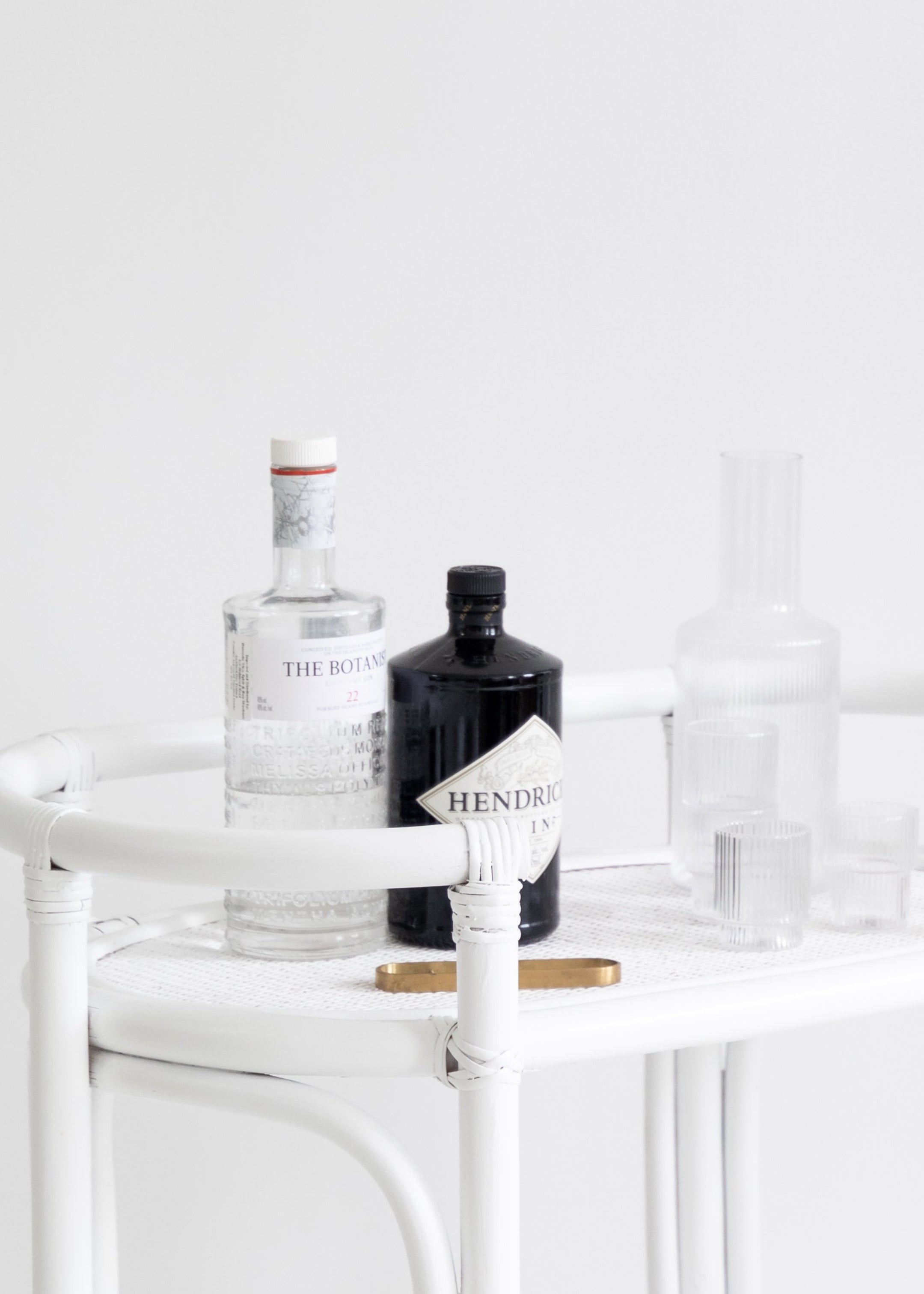 Wiski Bar Cart / White