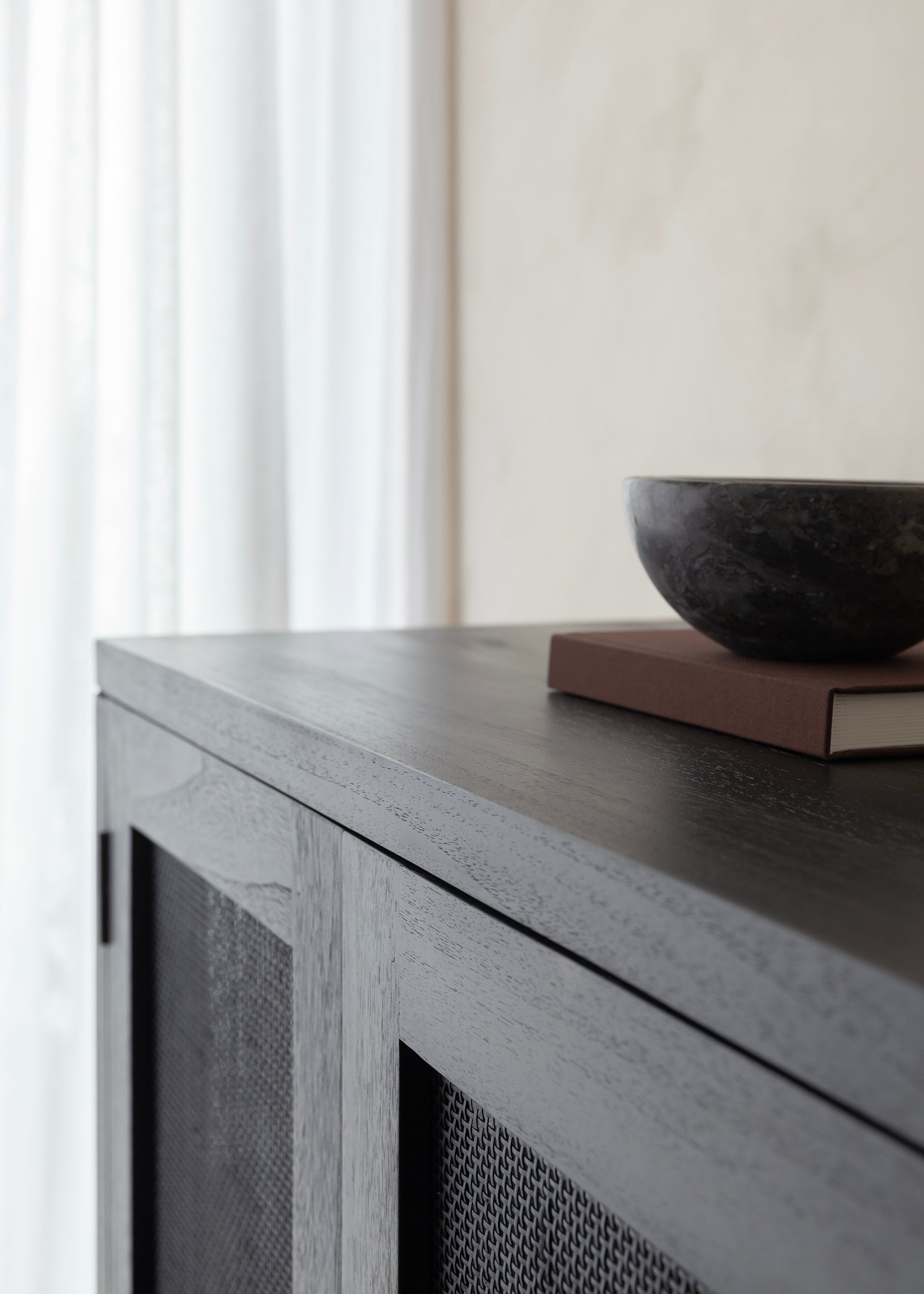 Alba Teak Cabinet / Black