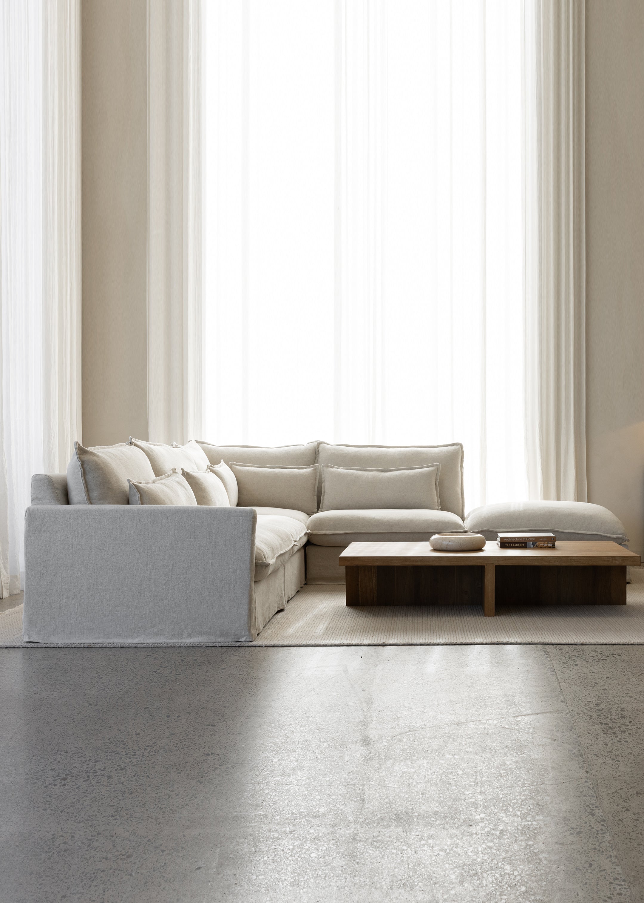 Benny Sectional Sofa / 5-Piece Ottoman